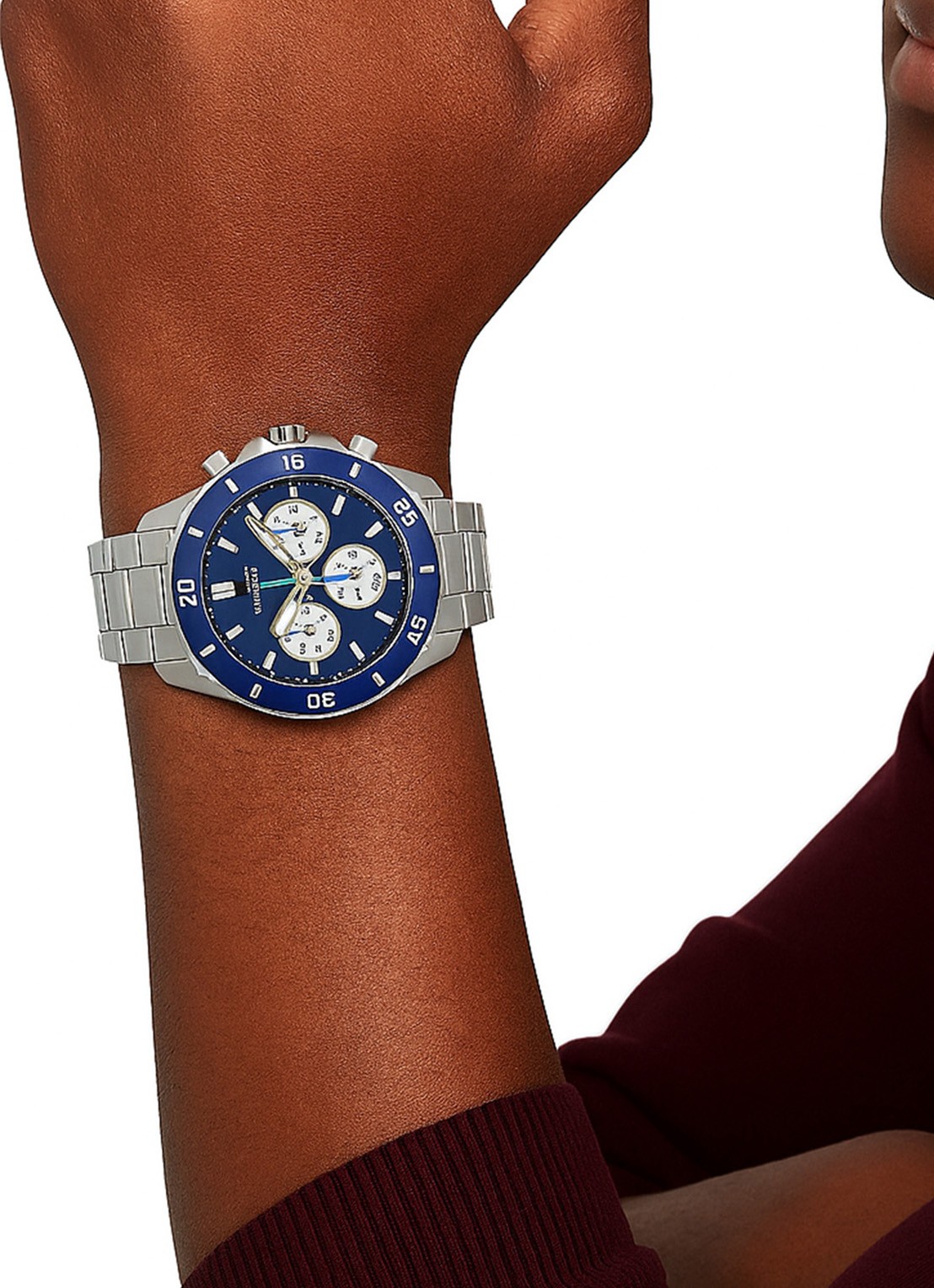 Tommy Hilfiger Th85 chrono horloge TH1710743 - voorkant 2 zilver
