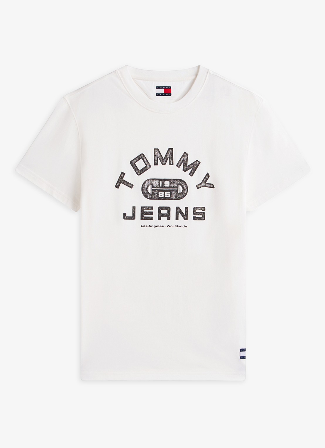 Tommy Hilfiger Top met knoopdetail - voorkant wit