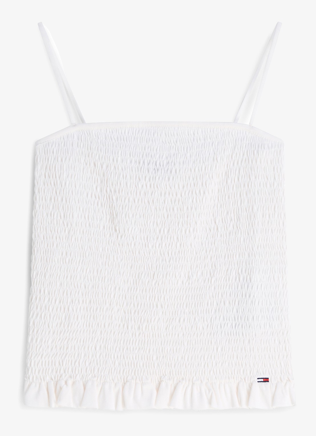 Tommy Hilfiger Top met ruches - voorkant gebroken wit