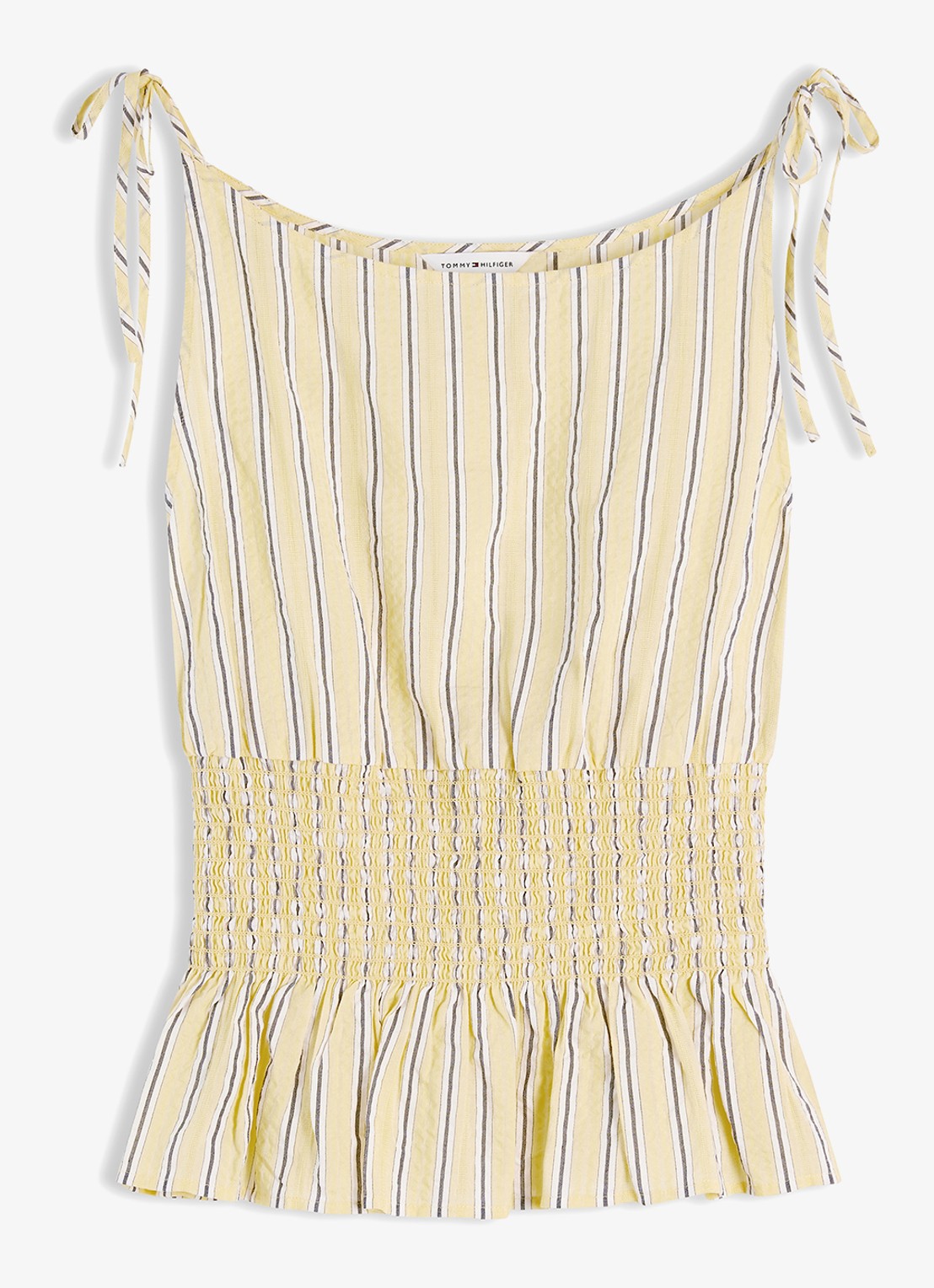 Tommy Hilfiger Top met streepprint - voorkant 4 lichtgeel