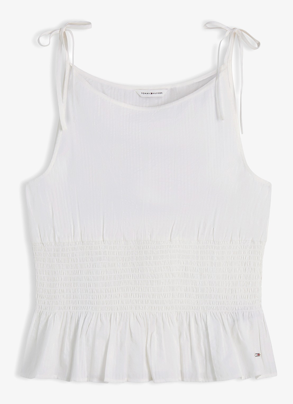 Tommy Hilfiger Top met streepprint - voorkant 4 gebroken wit