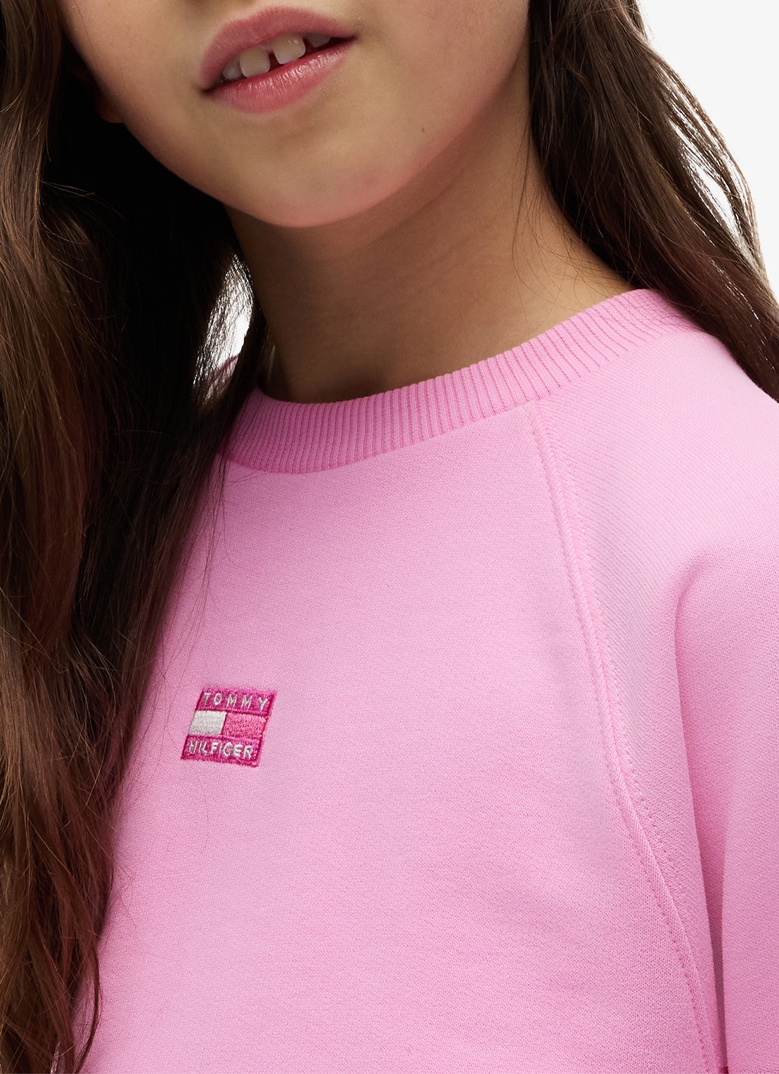 Tommy Hilfiger Trui met logoborduring - detail 2 roze