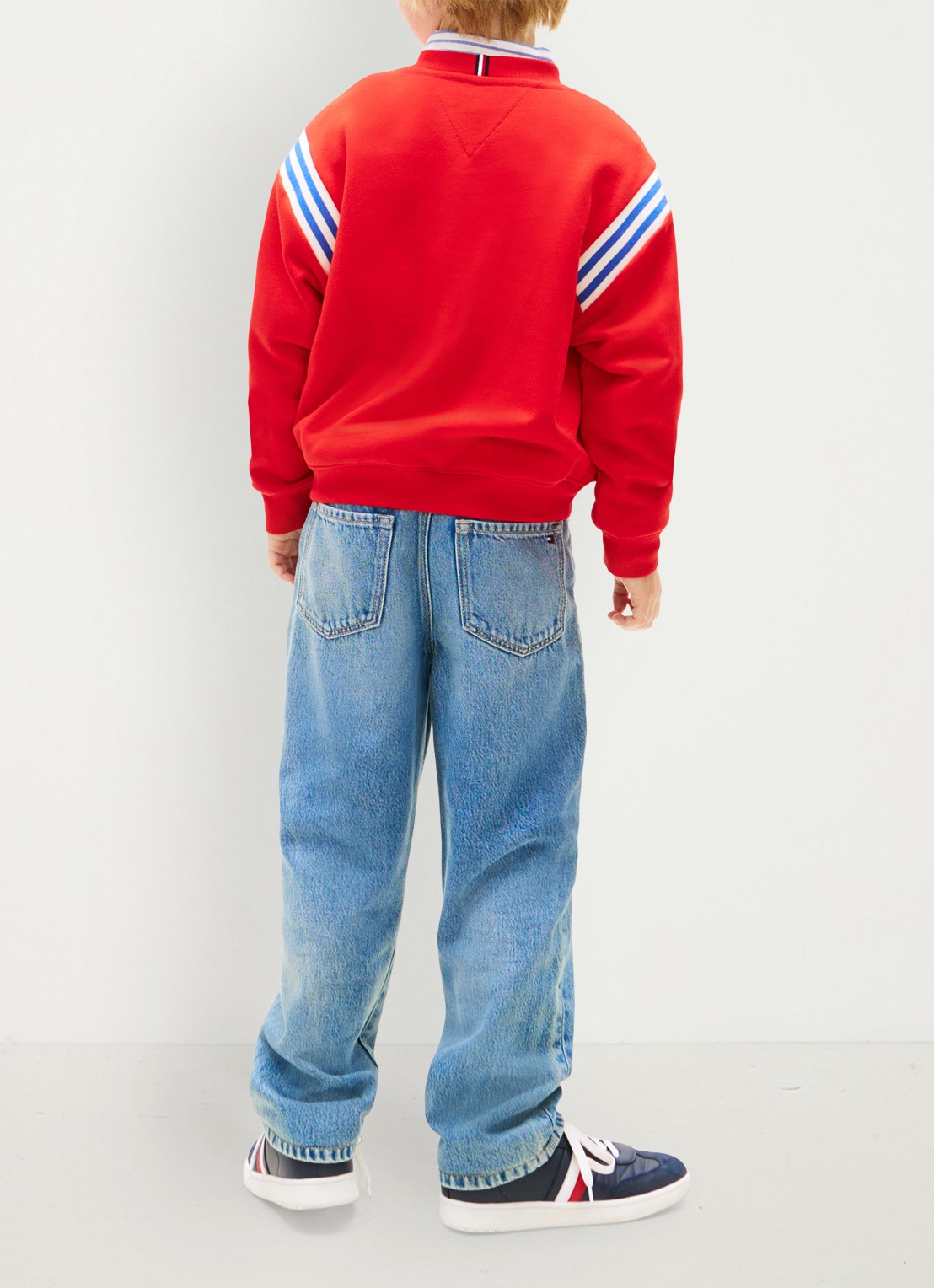 Tommy Hilfiger Trui met logoprint - achterkant 3 rood