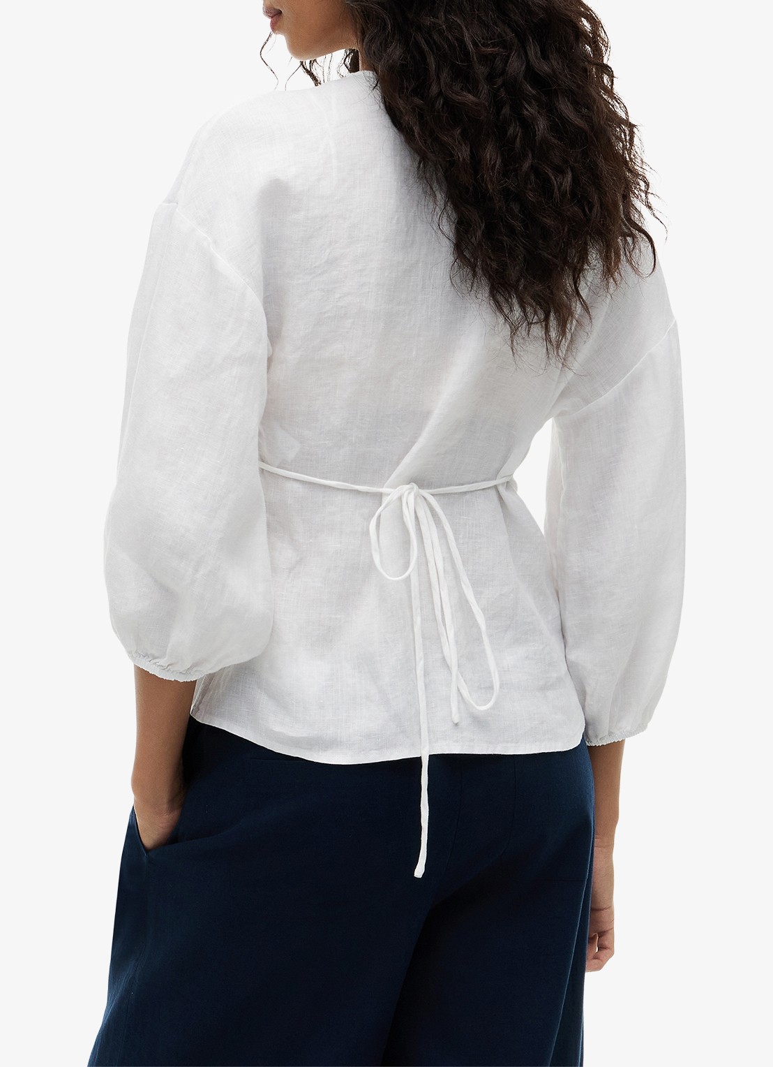 Tommy Hilfiger Tuniek met strikceintuur - achterkant 5 wit