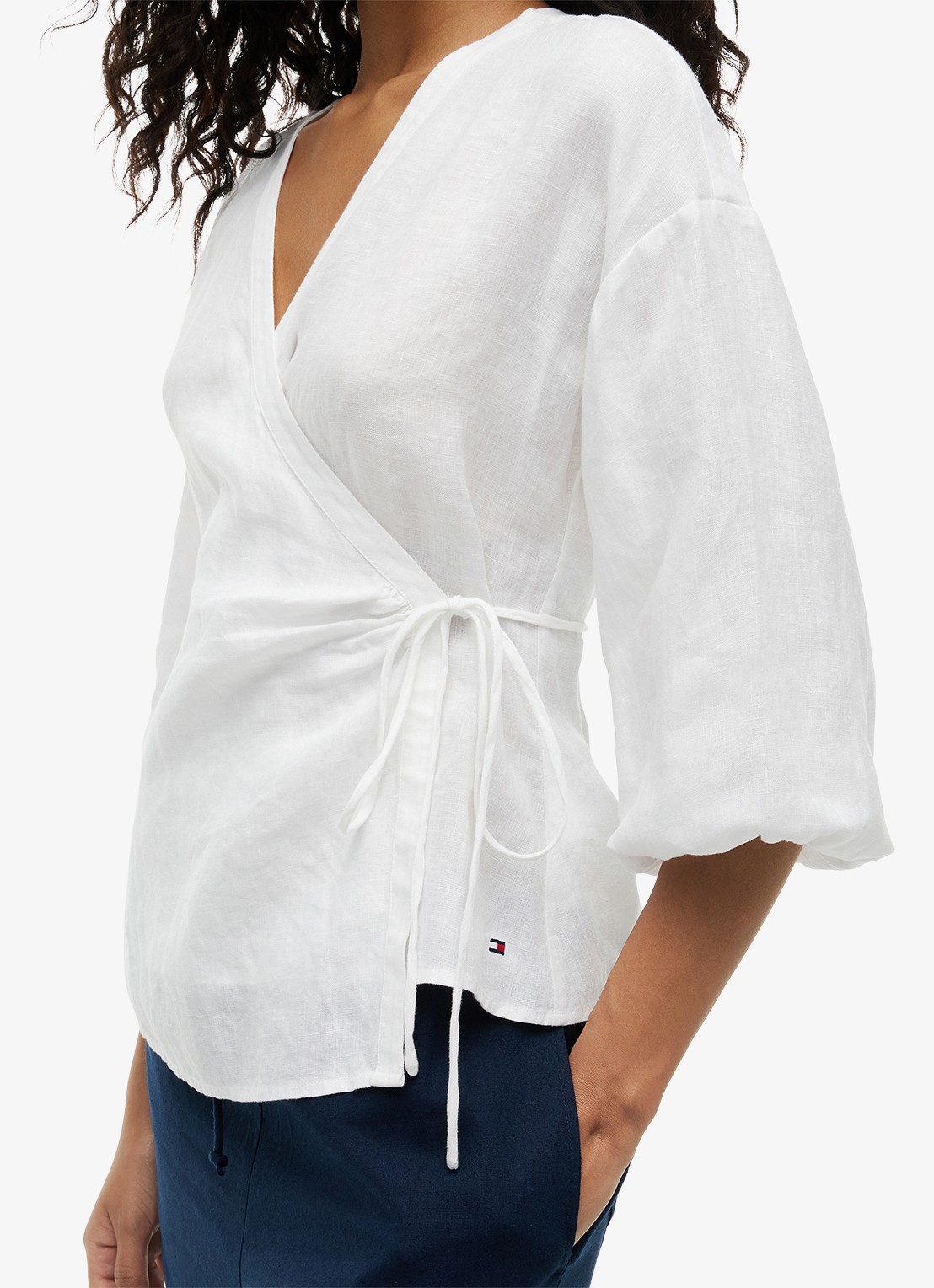 Tommy Hilfiger Tuniek met strikceintuur - detail 2 wit