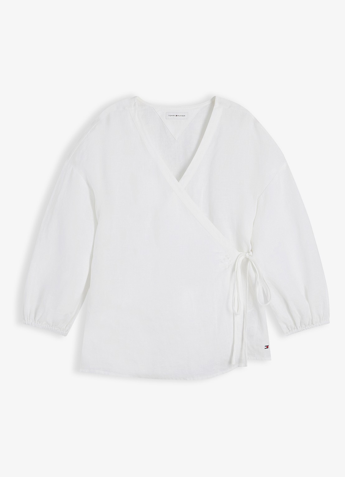 Tommy Hilfiger Tuniek met strikceintuur - voorkant 3 wit