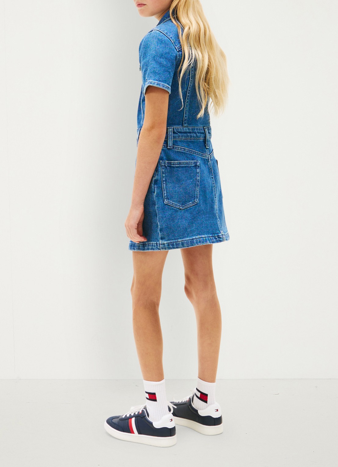 Tommy Hilfiger Tuniekjurk van denim met steekzakken - detail 3 donkerblauw