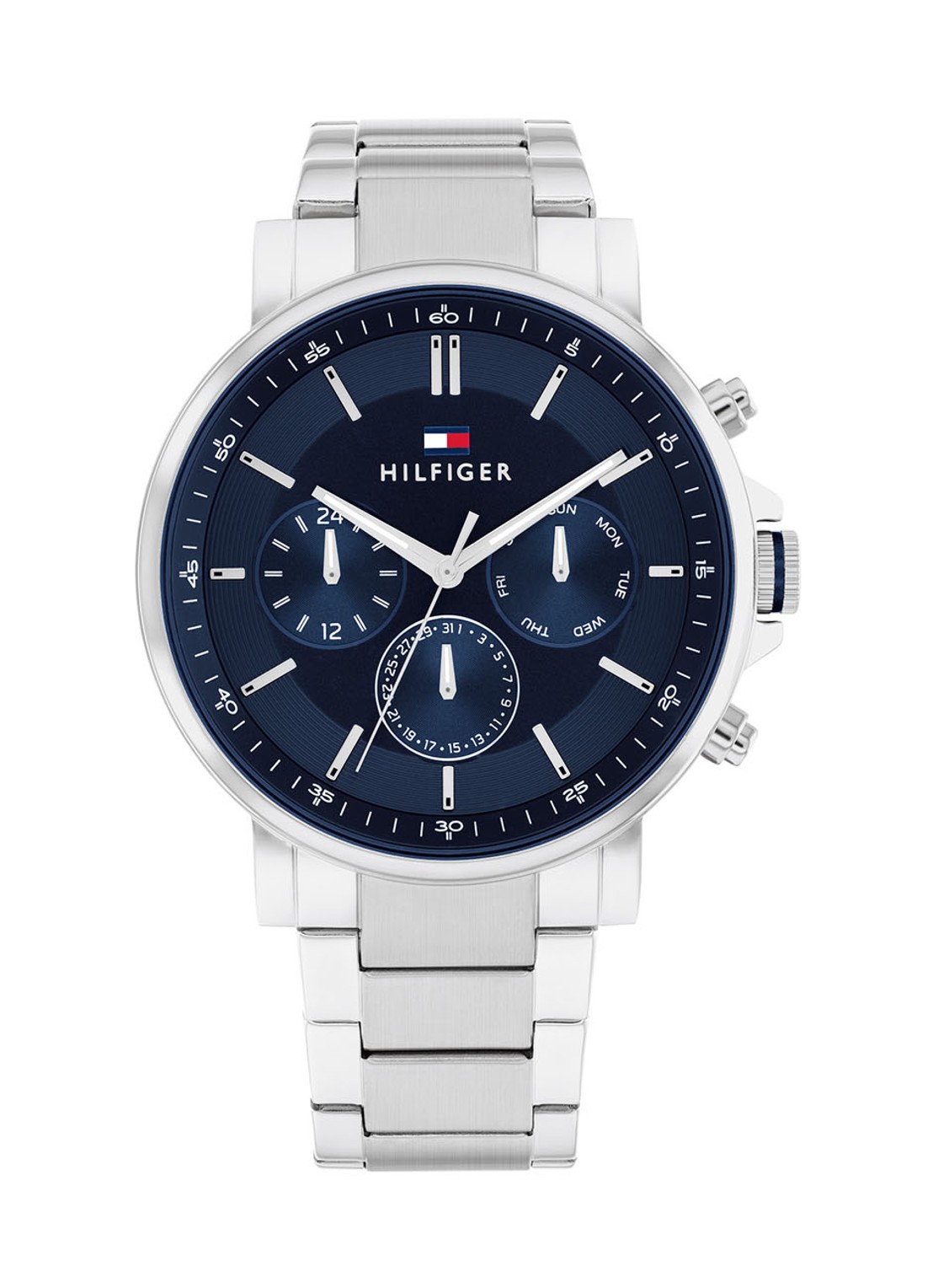 Tommy Hilfiger Tyson horloge TH1710588  - voorkant zilver