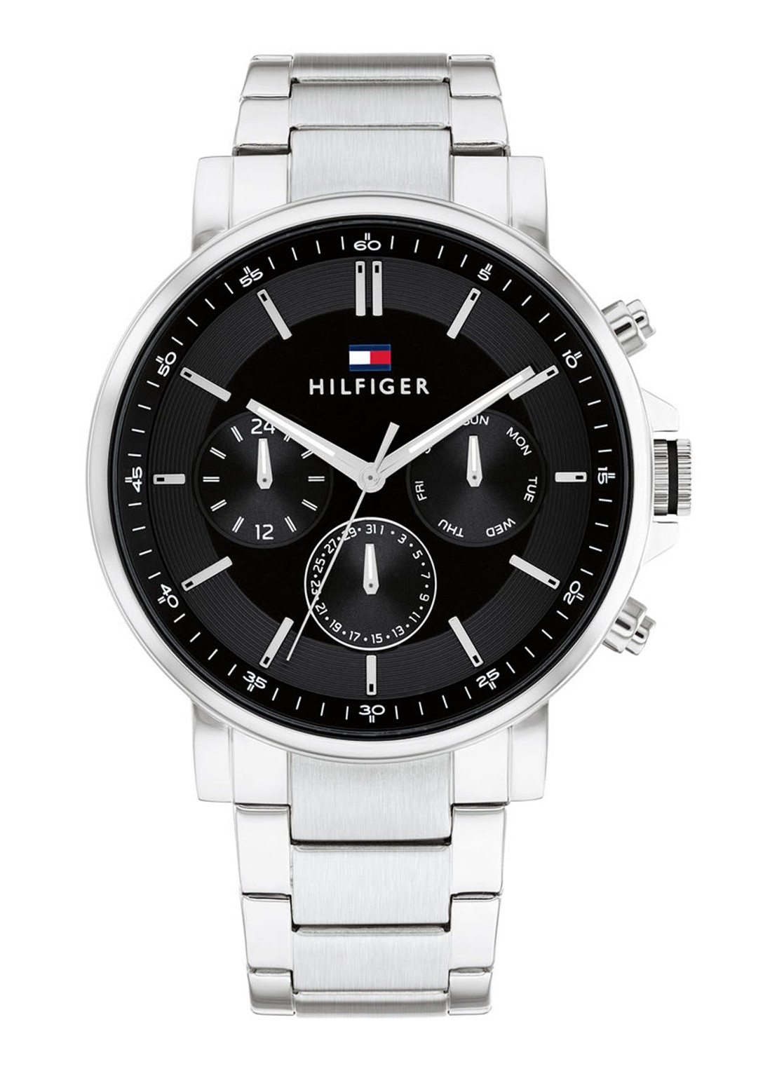 Tommy Hilfiger Tyson horloge TH1710667  - voorkant zilver