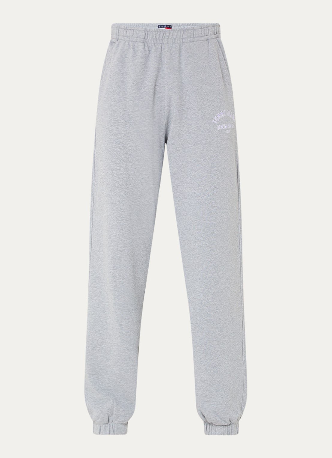 Tommy Hilfiger Varsity tapered fit joggingbroek met logo - voorkant 3 lichtgrijs