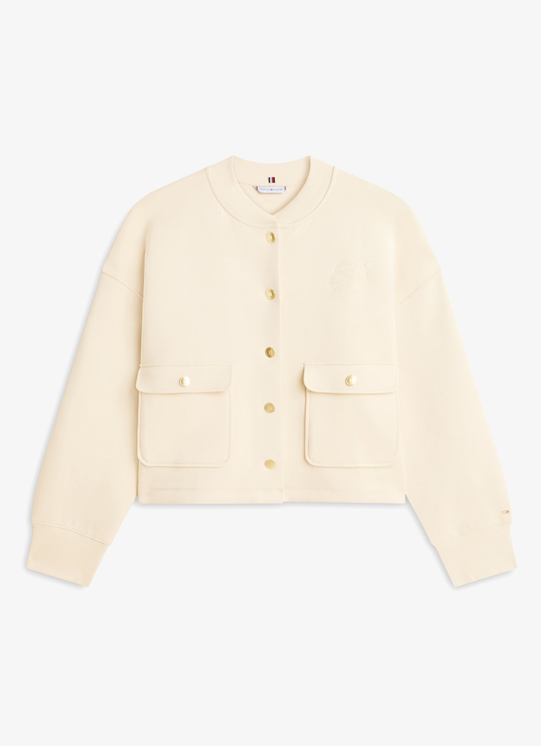Tommy Hilfiger Vest met klepzakken - voorkant beige