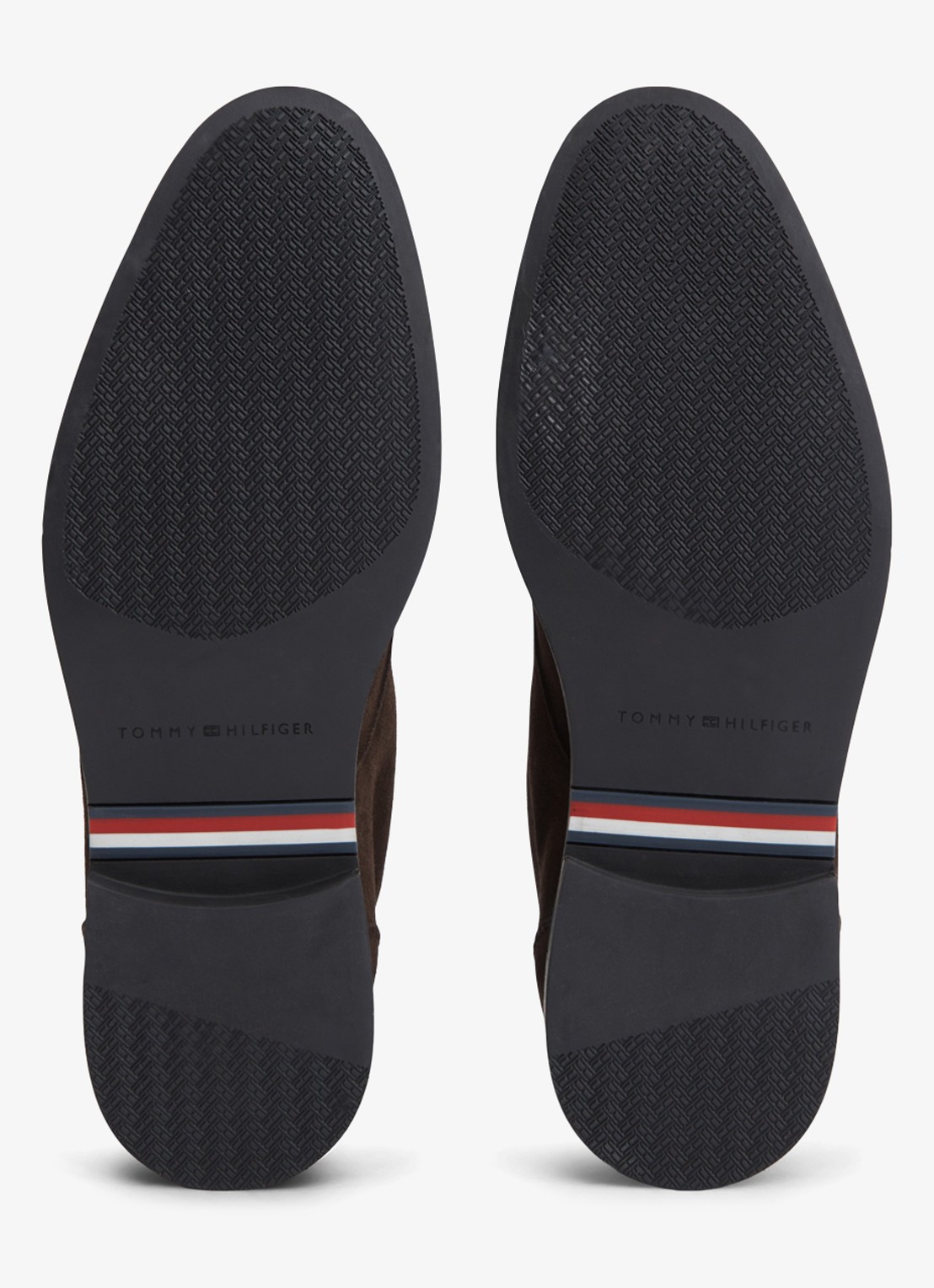 Tommy Hilfiger Veterschoen van suède - detail 3 donkerbruin