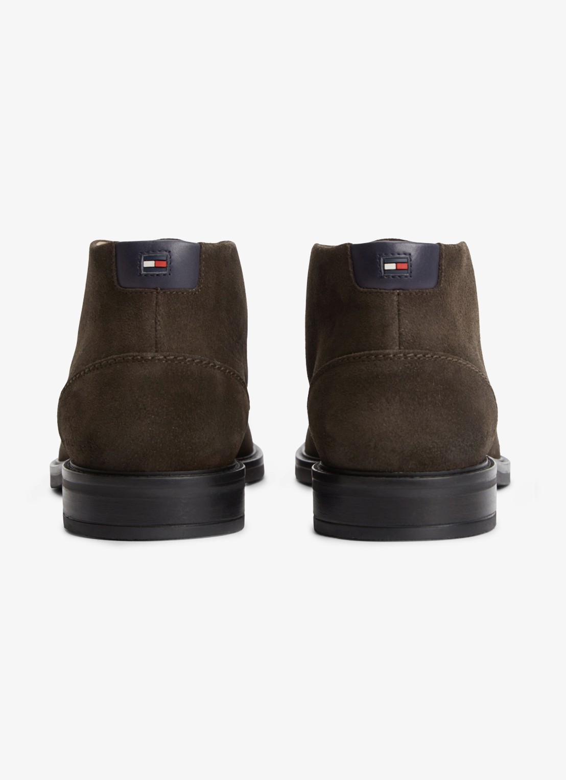 Tommy Hilfiger Veterschoen van suède - detail 6 donkerbruin