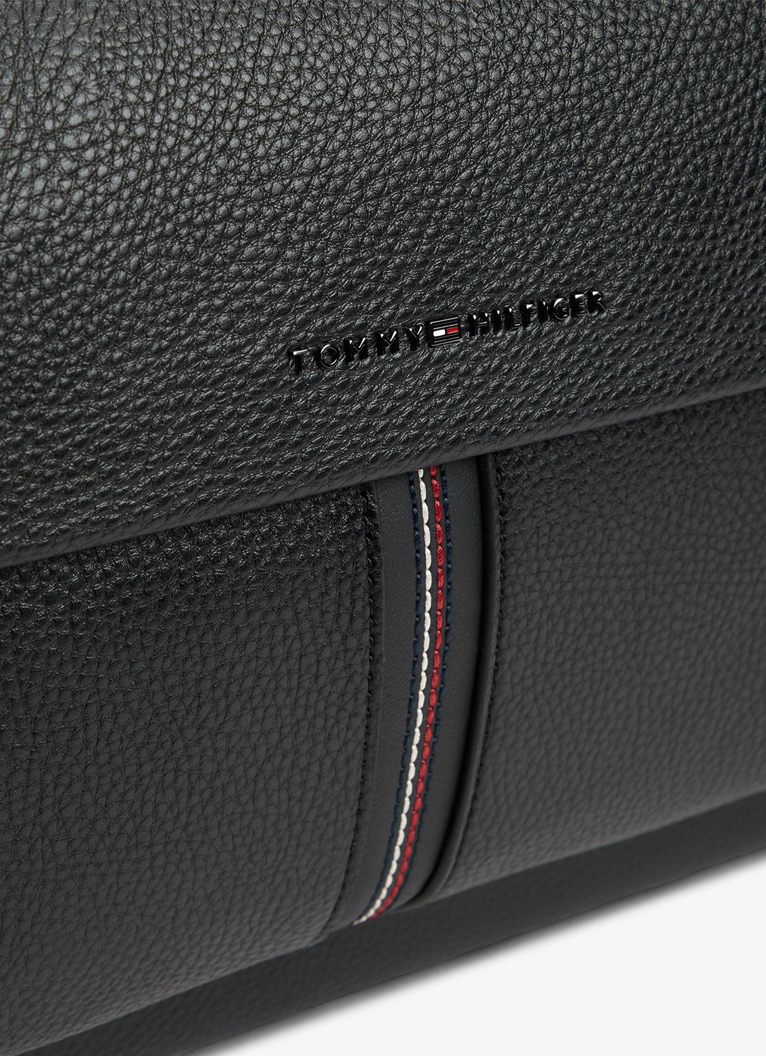 Tommy Hilfiger Weekendtas met logo en afneembare schouderriem - detail 3 zwart