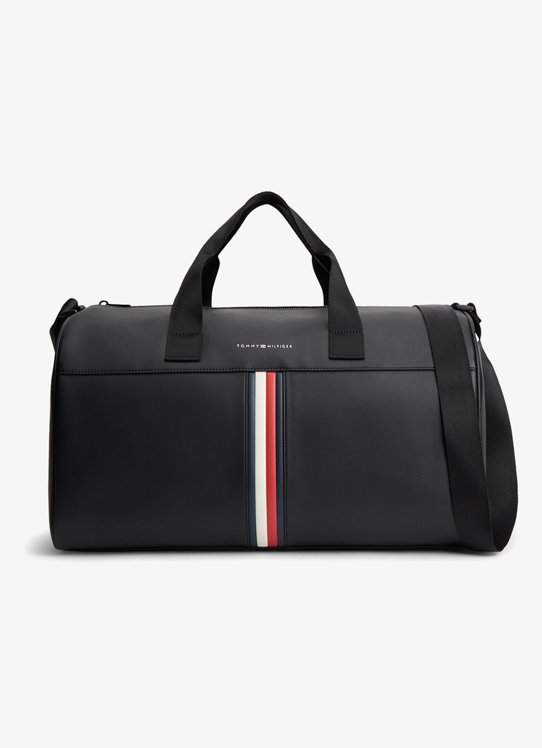 Tommy Hilfiger Weekendtas met logo - voorkant 2 diepzwart