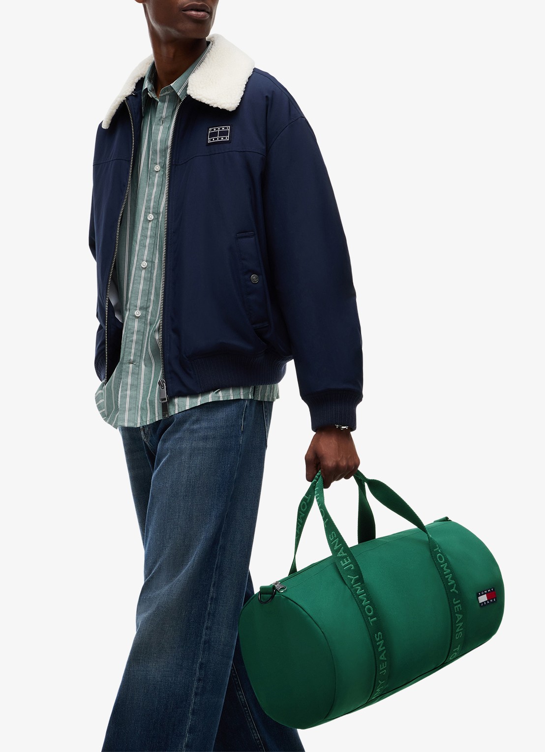 Tommy Hilfiger Weekendtas met logoprint - detail 3 groen