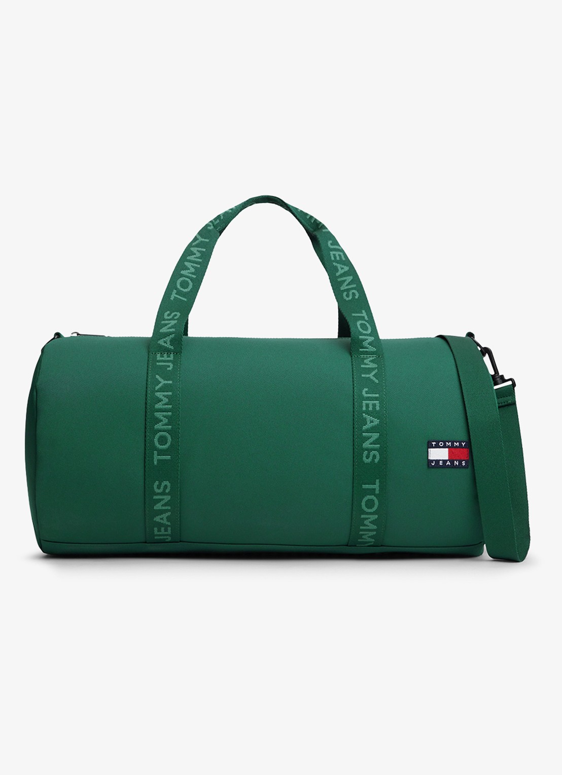 Tommy Hilfiger Weekendtas met logoprint - voorkant groen