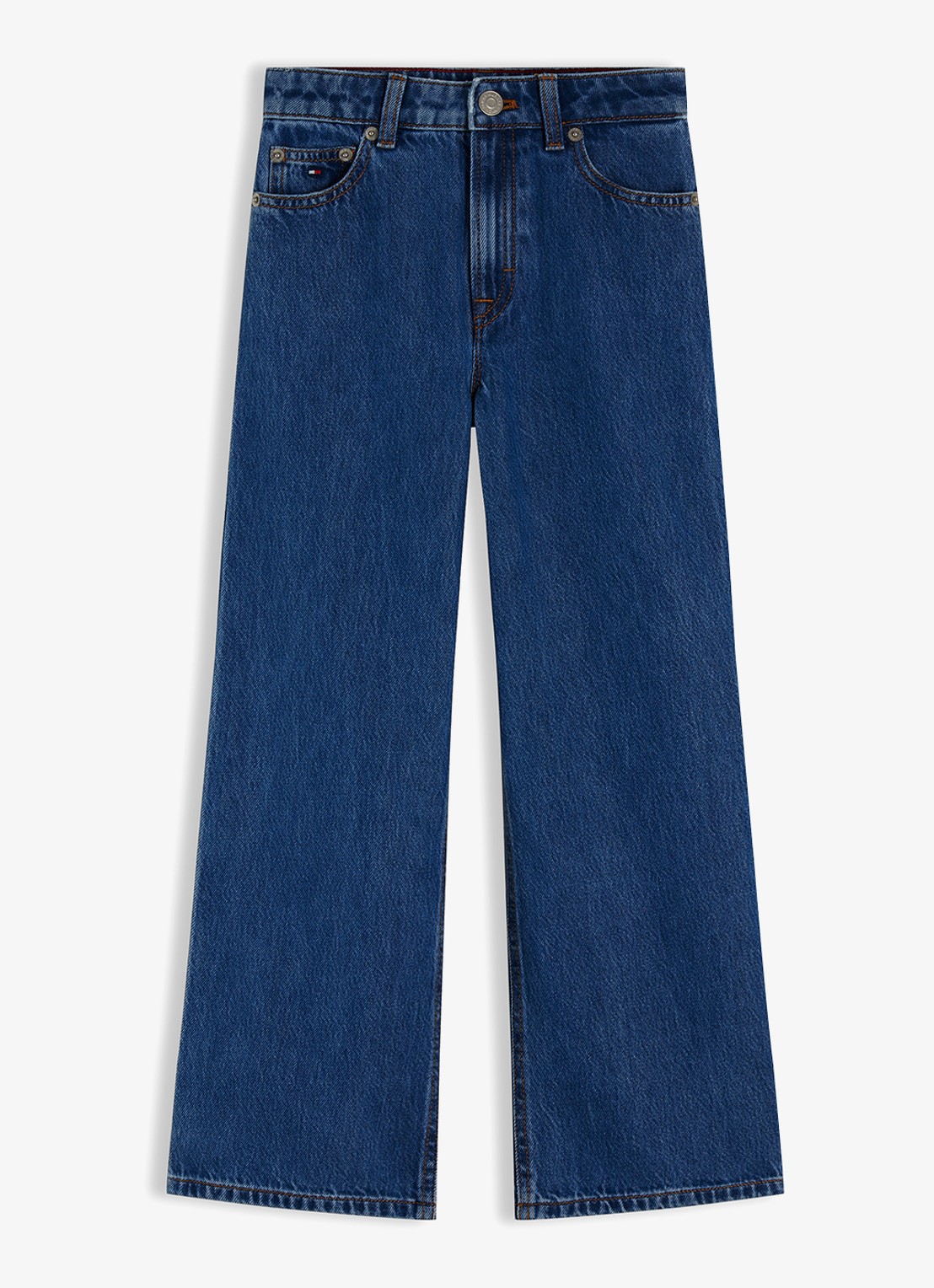 Tommy Hilfiger Wide fit jeans met steekzakken - voorkant 4 denim