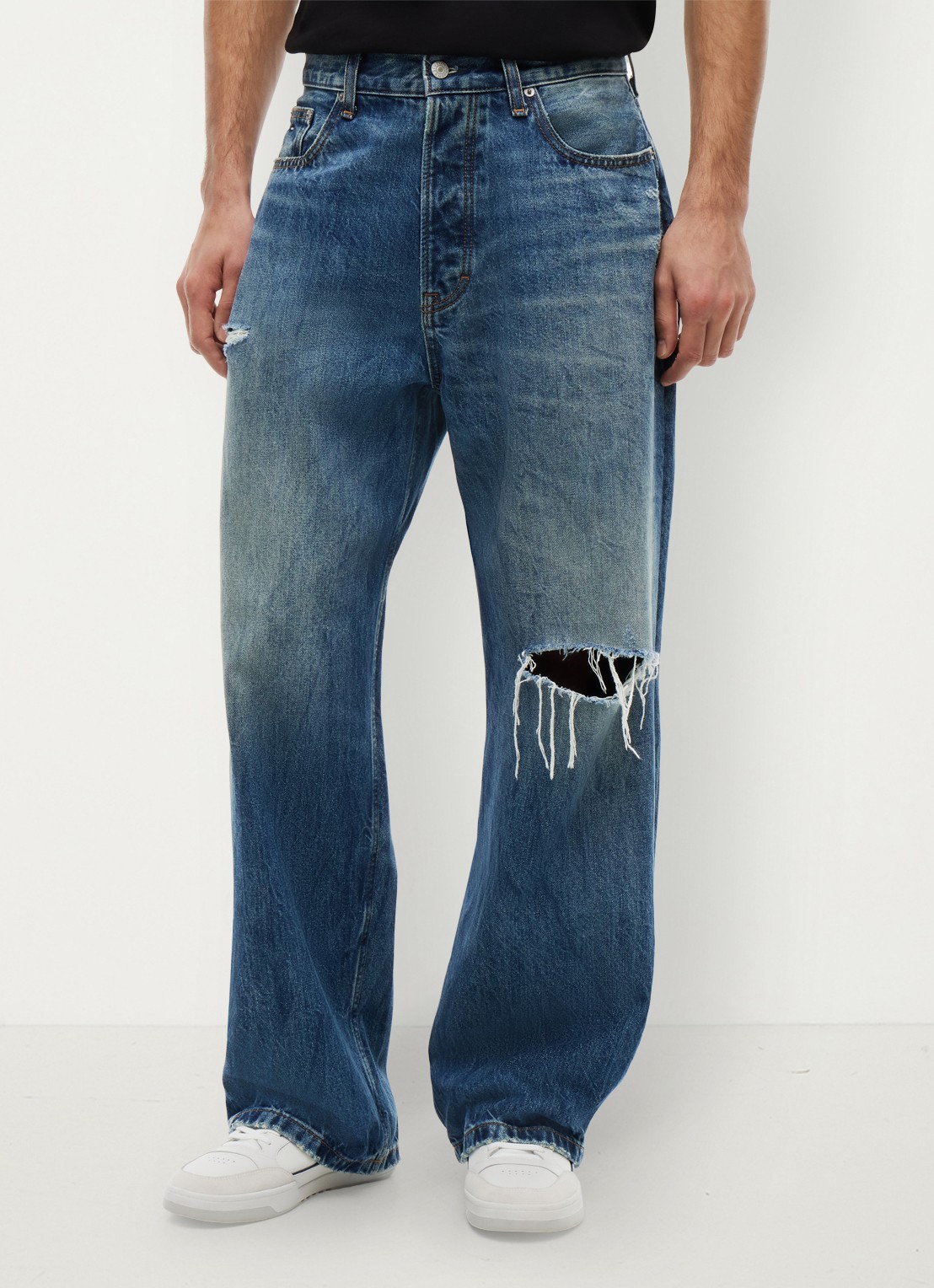Tommy Hilfiger Wide leg jeans met medium wassing  - detail 3 denim