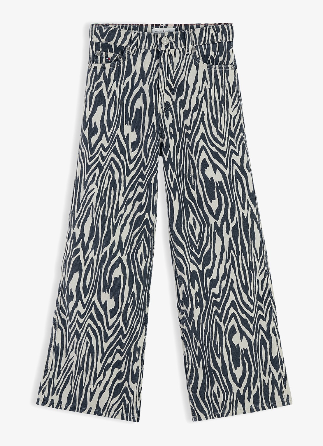 Tommy Hilfiger Wide leg jeans met zebraprint - voorkant 2 multicolor