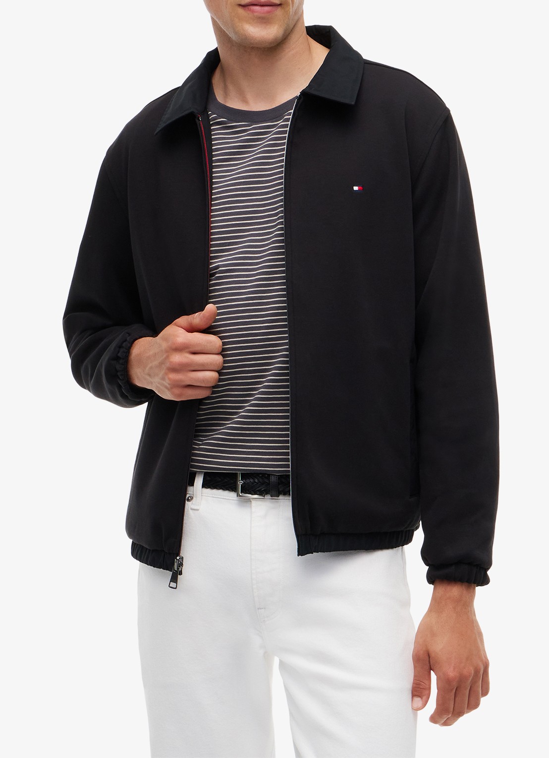 Tommy Hilfiger Windjack met logo - detail 5 zwart