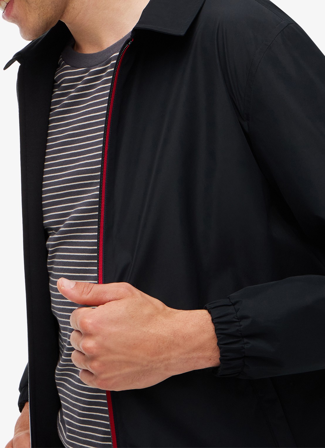 Tommy Hilfiger Windjack met logo - detail 6 zwart