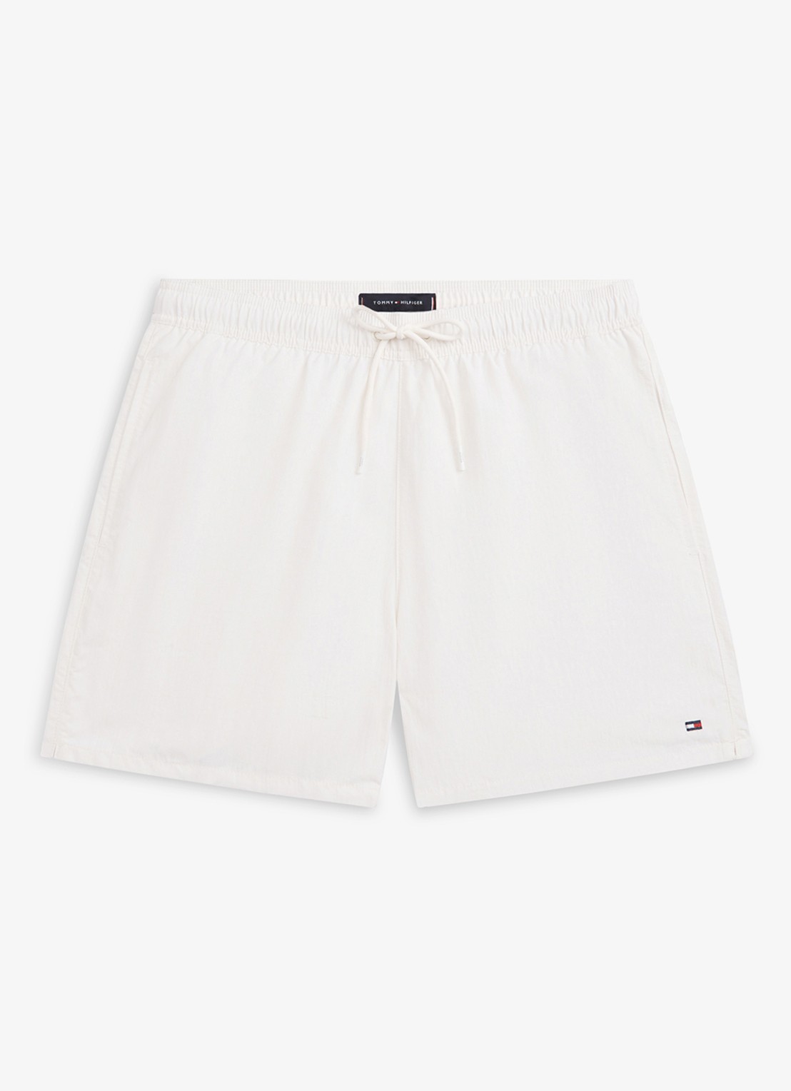 Tommy Hilfiger Zwemshorts met logo - voorkant 3 gebroken wit