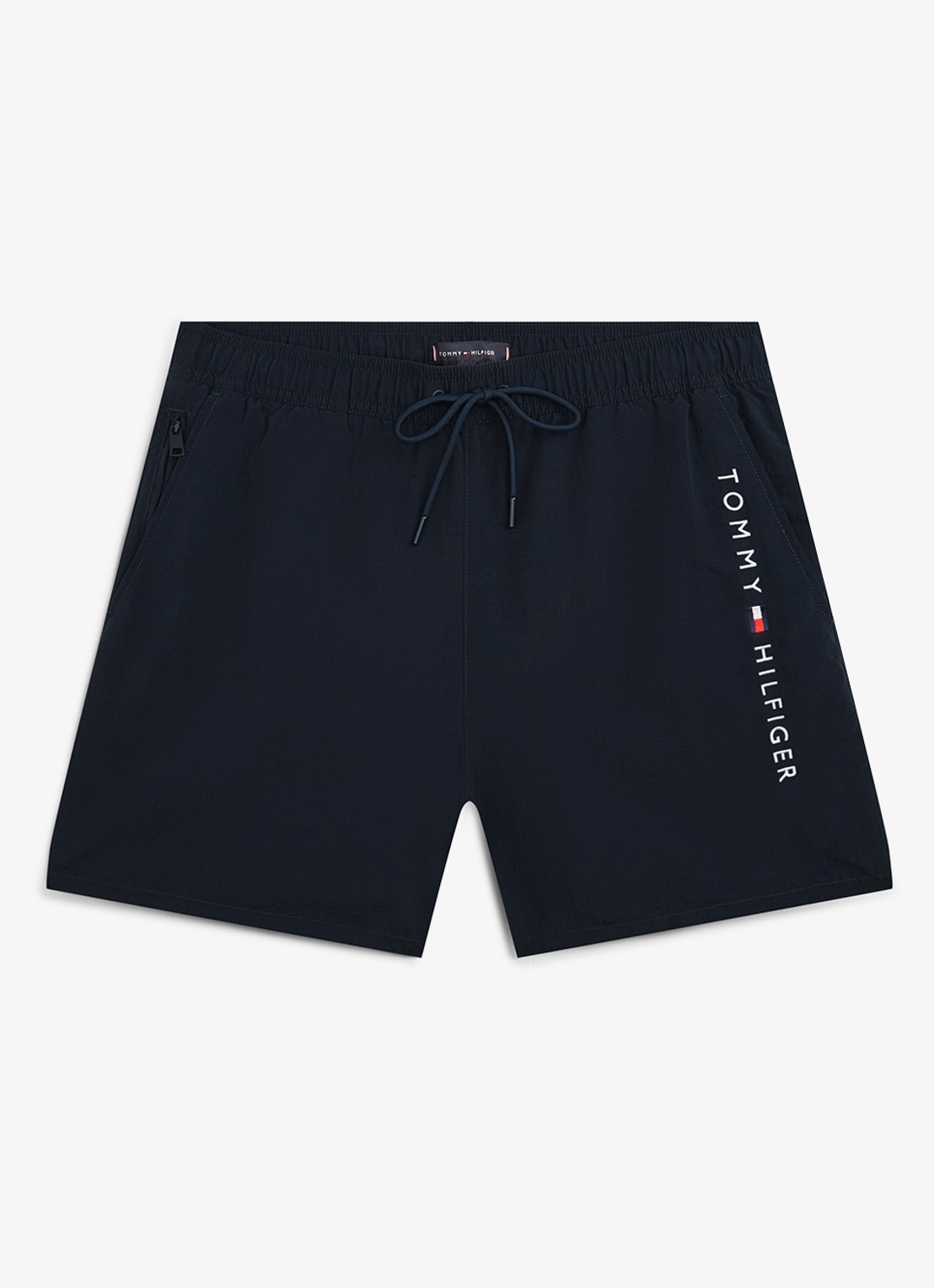 Tommy Hilfiger Zwemshorts met logo - voorkant donkerblauw