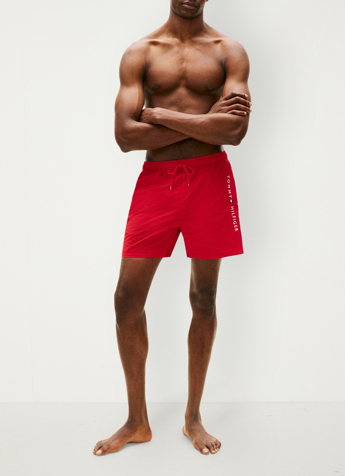 Tommy Hilfiger Zwemshorts met logo - voorkant 3 rood