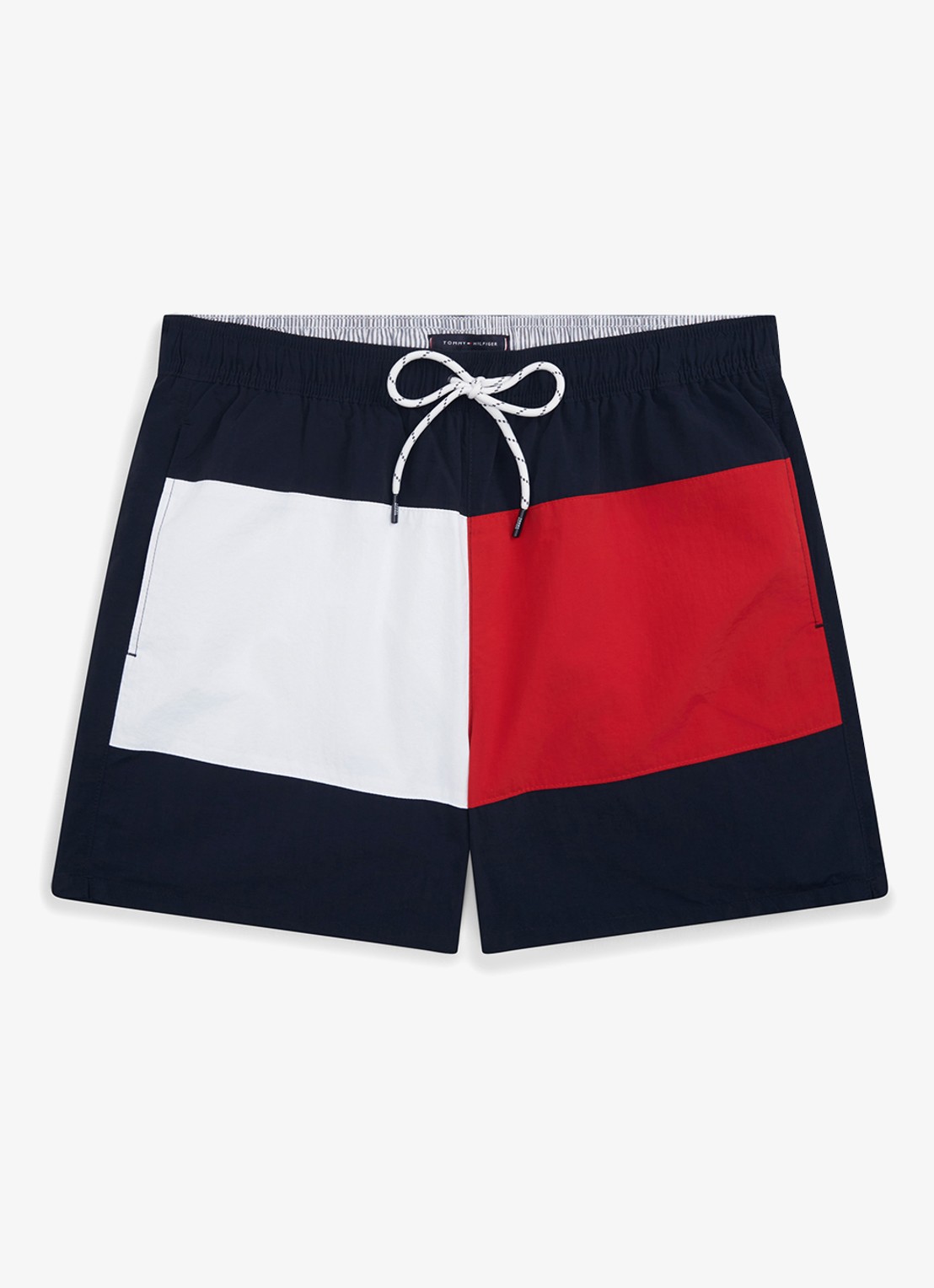 Tommy Hilfiger Zwemshorts met logo - voorkant donkerblauw