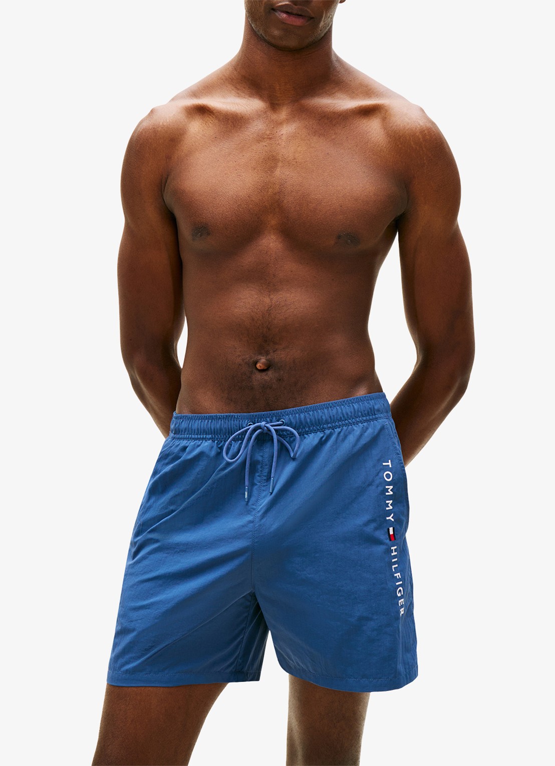 Tommy Hilfiger Zwemshorts met logo - detail 4 blauw