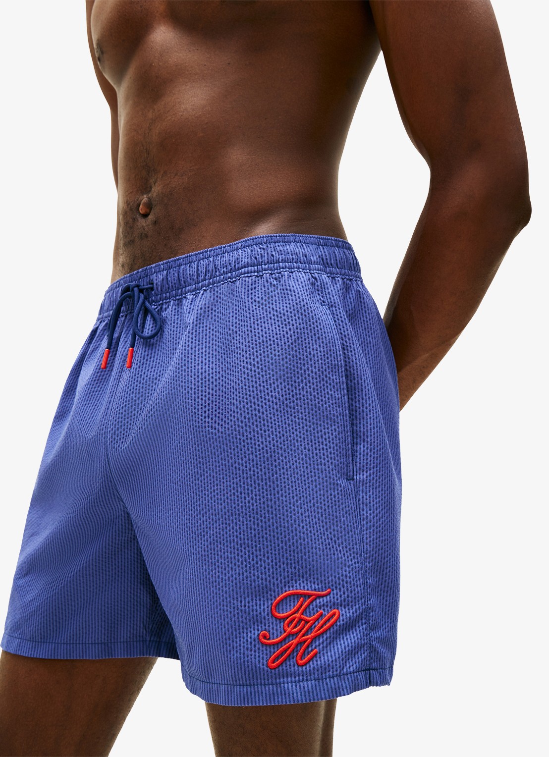 Tommy Hilfiger Zwemshorts met logo - detail 5 donkerblauw