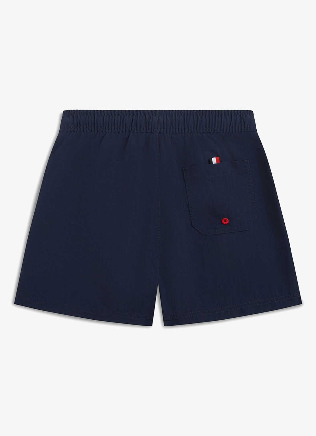 Tommy Hilfiger Zwemshorts met steekzakken en logo - achterkant donkerblauw