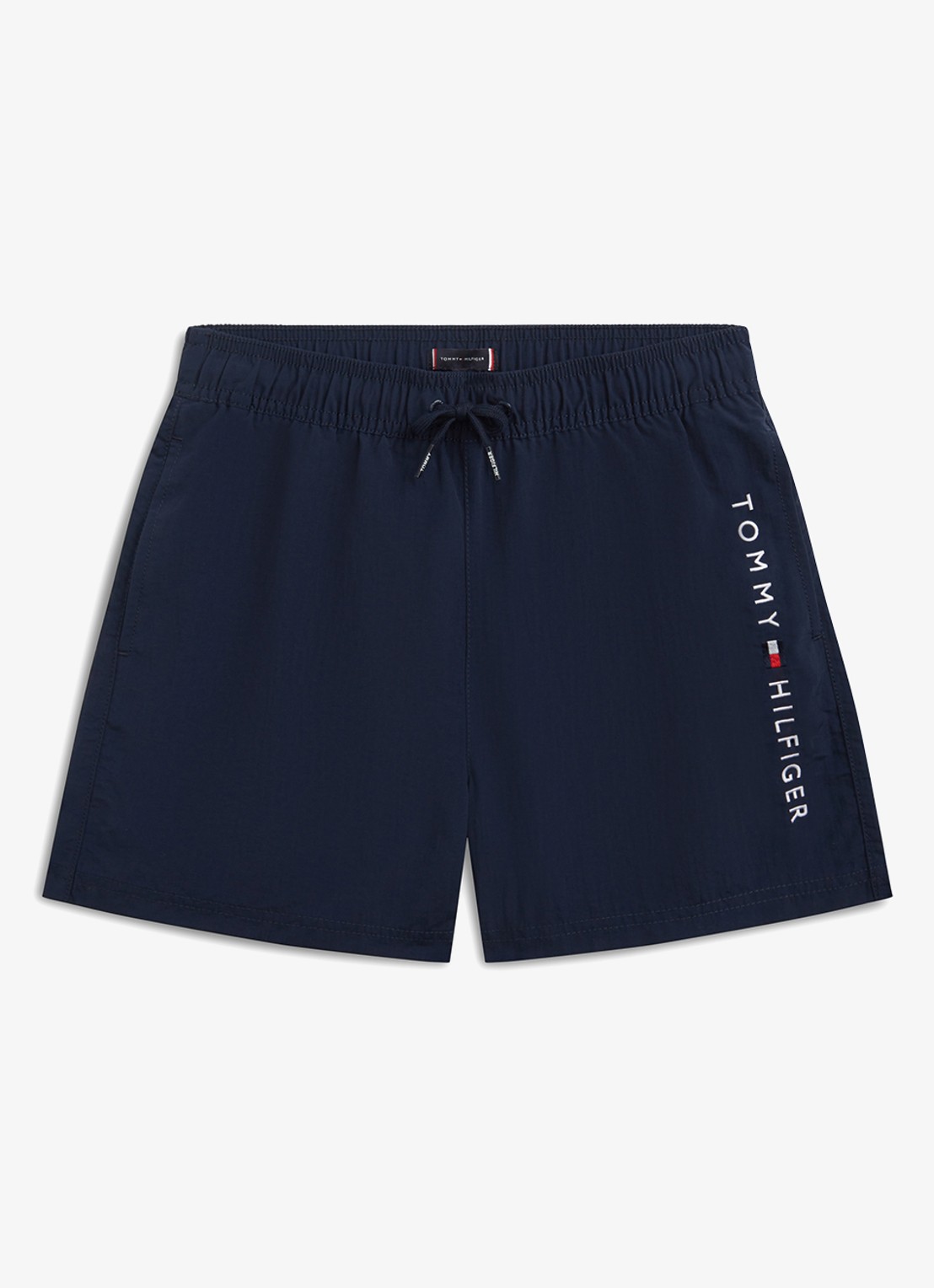 Tommy Hilfiger Zwemshorts met steekzakken en logo - voorkant 2 donkerblauw