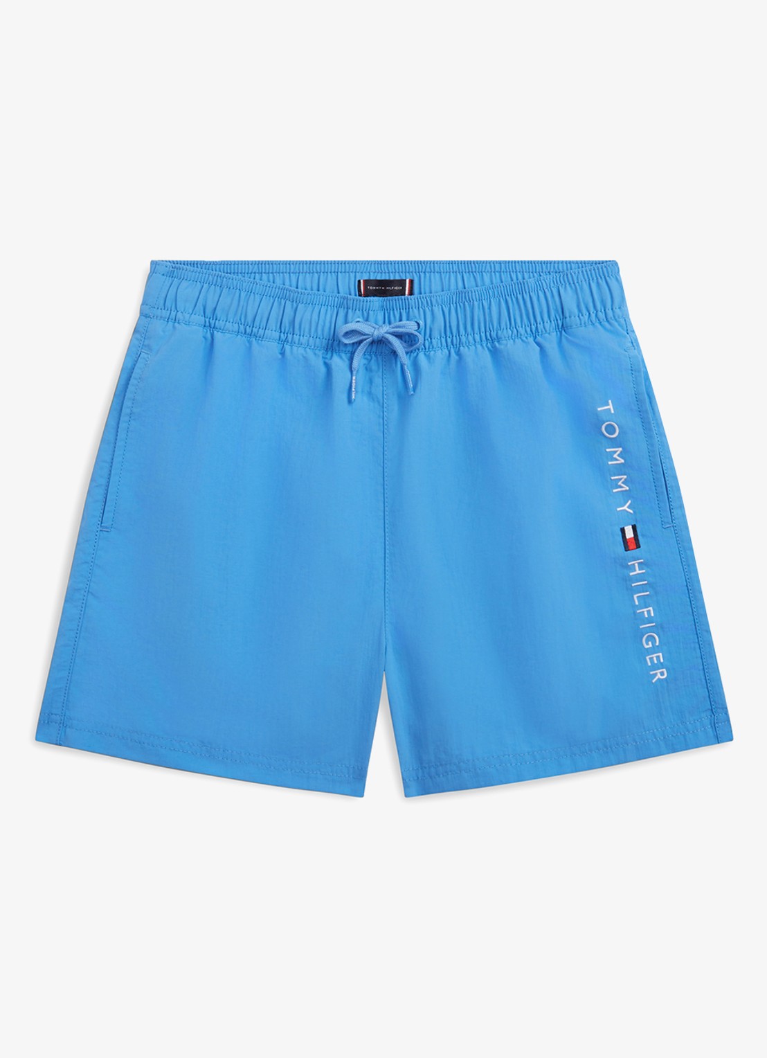 Tommy Hilfiger Zwemshorts met steekzakken en logo - voorkant kobaltblauw