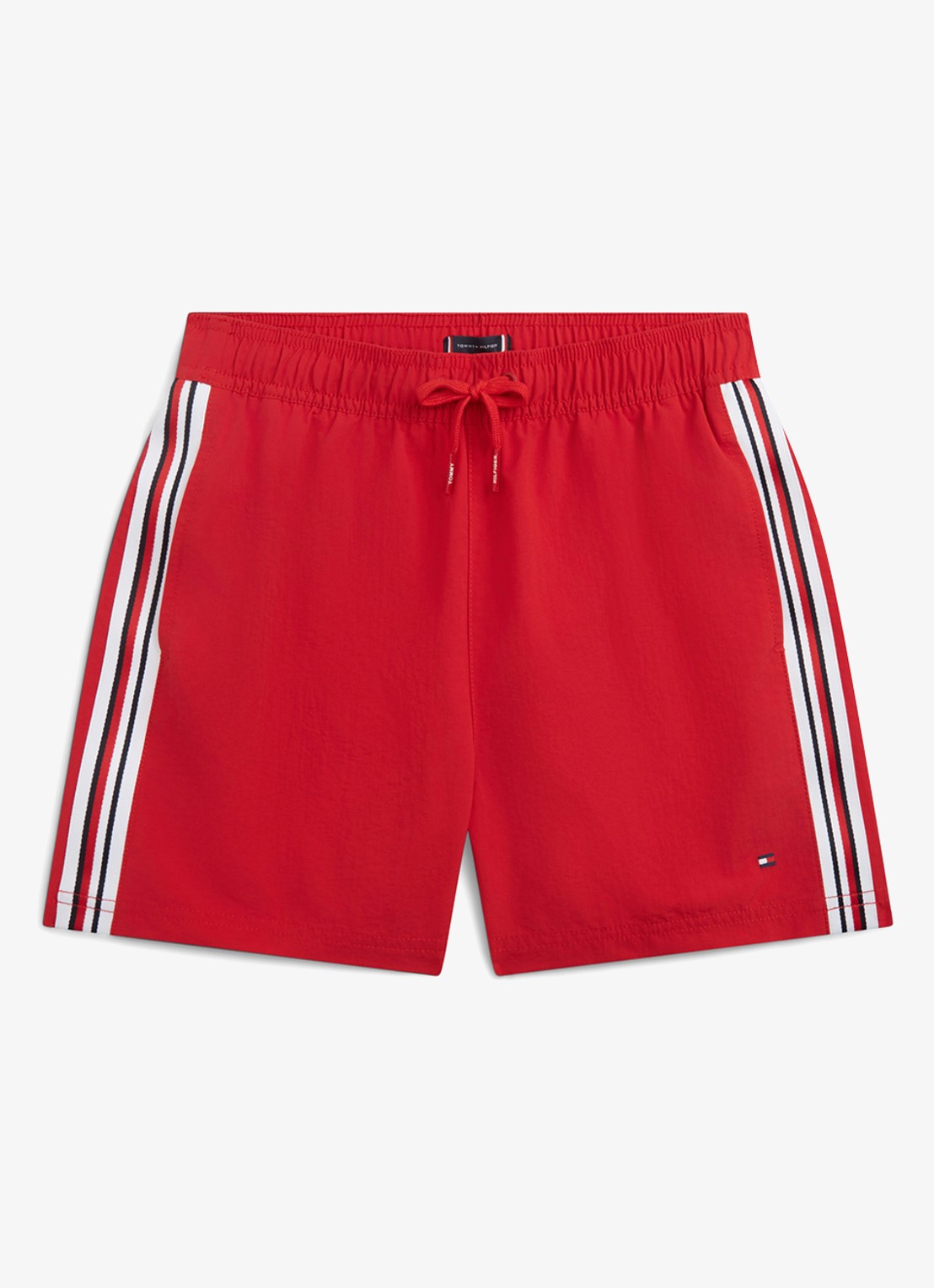 Tommy Hilfiger Zwemshorts met steekzakken en logo - voorkant 2 rood