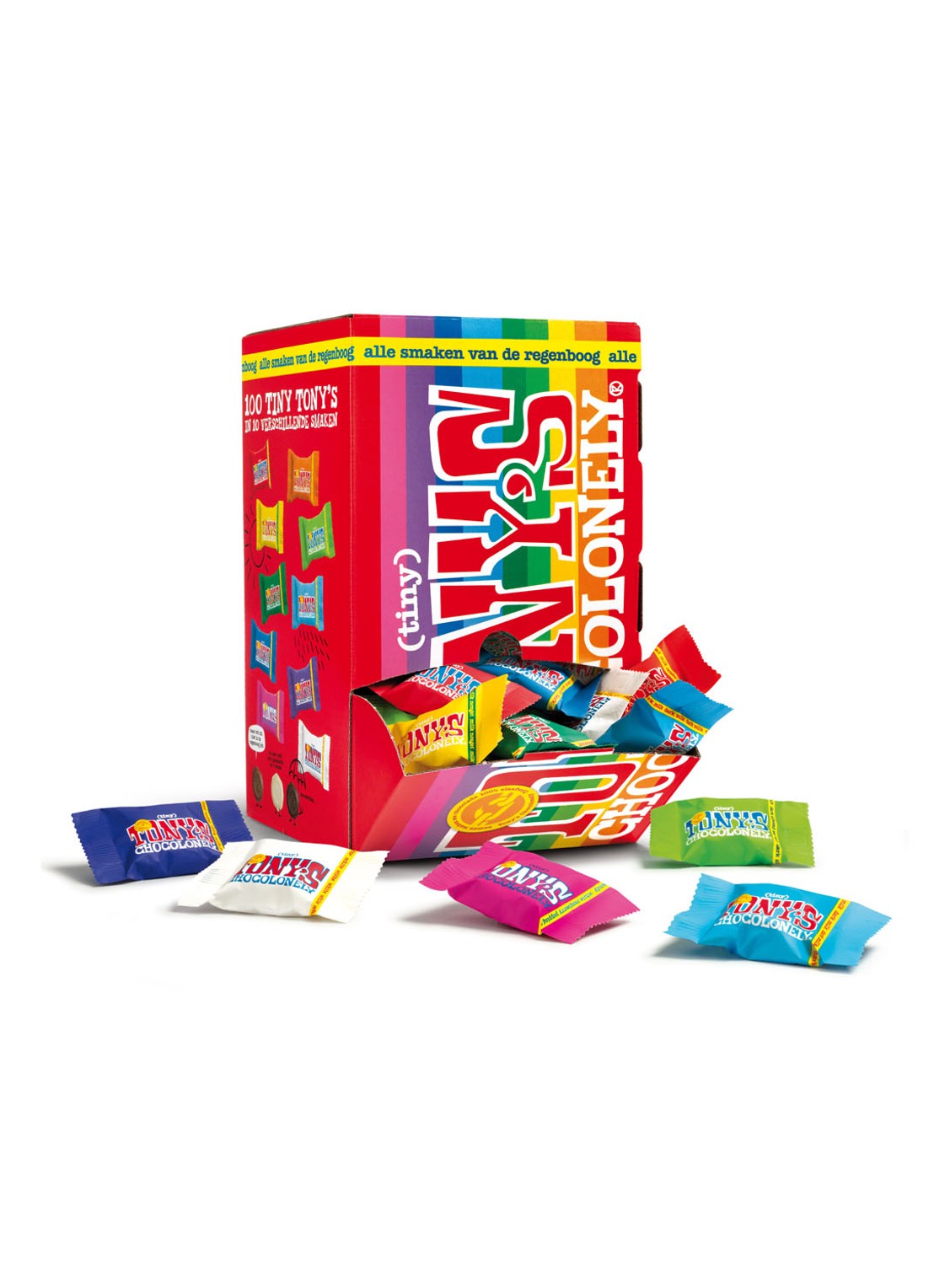 Tony's Chocolonely Tiny Tony's Mix mini chocoladereep 100 stuks  - voorkant 2 undefined