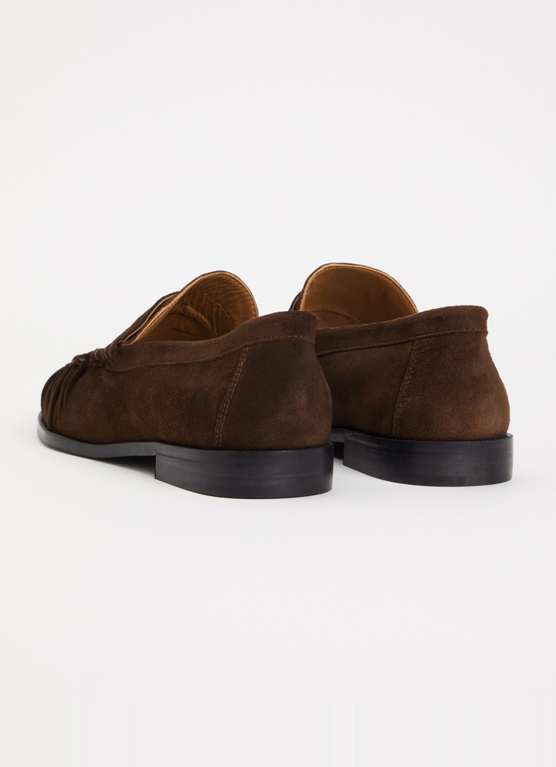 Toral Blake loafer van suède - achterkant 5 donkerbruin