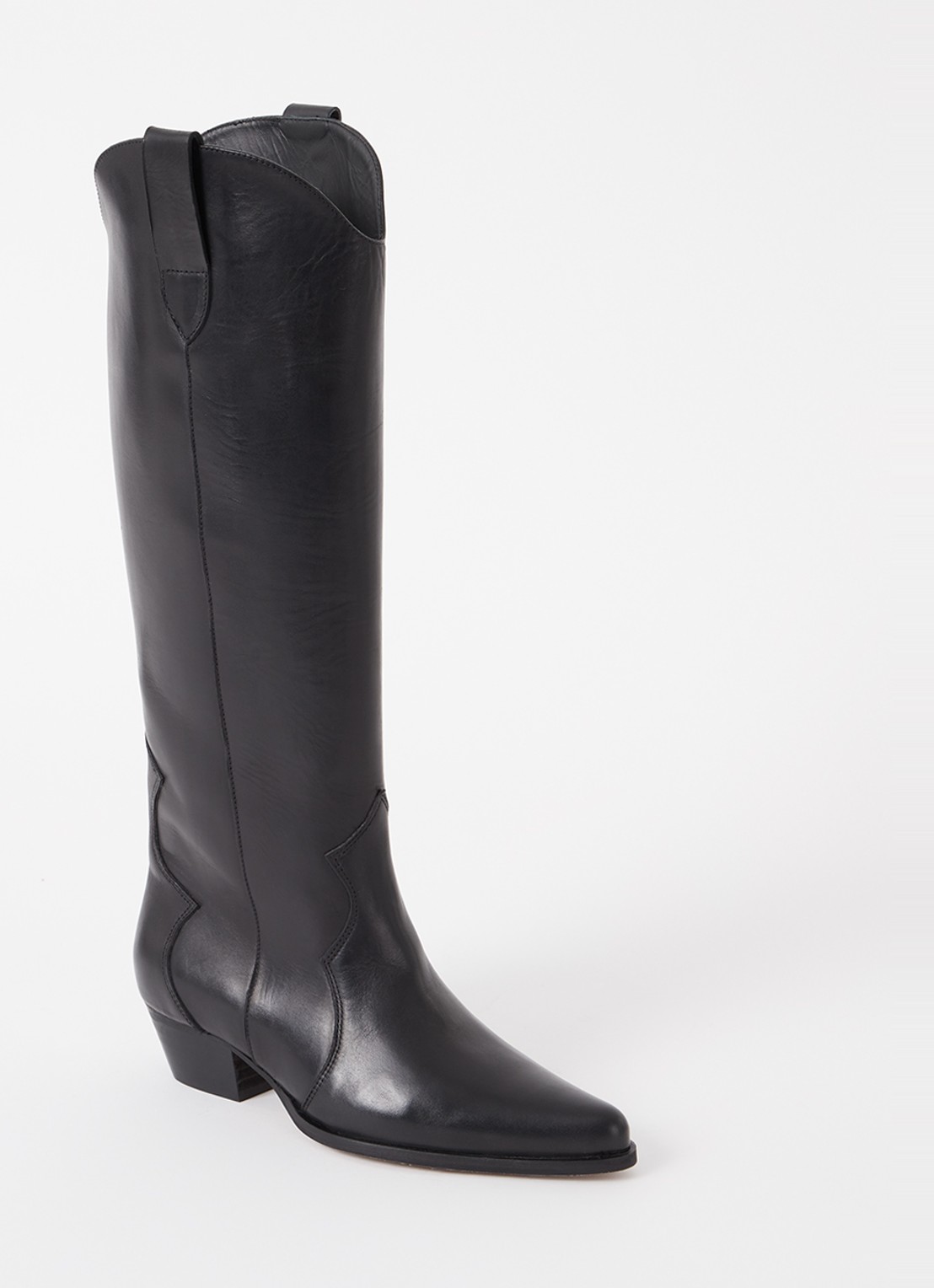 Toral Indie cowboylaars van leer - voorkant 4 zwart