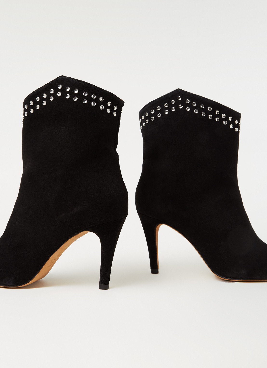 Toral Laars van leer met studs - detail 2 zwart