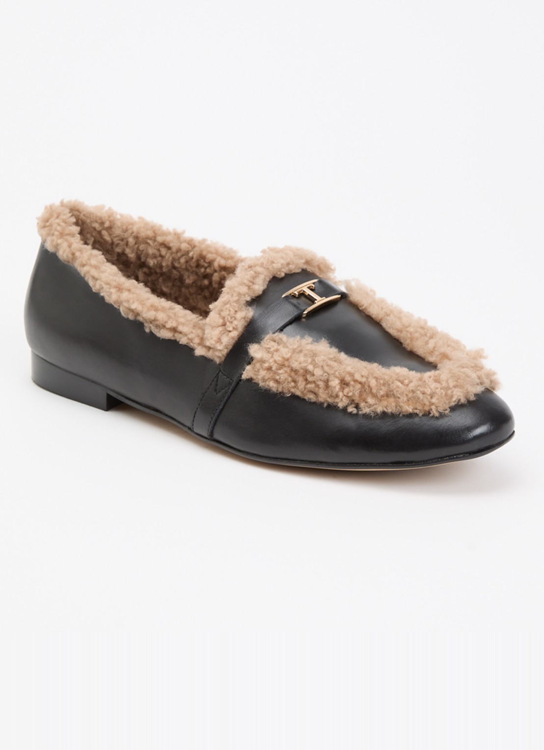 Toral Lily loafer van leer - voorkant zwart