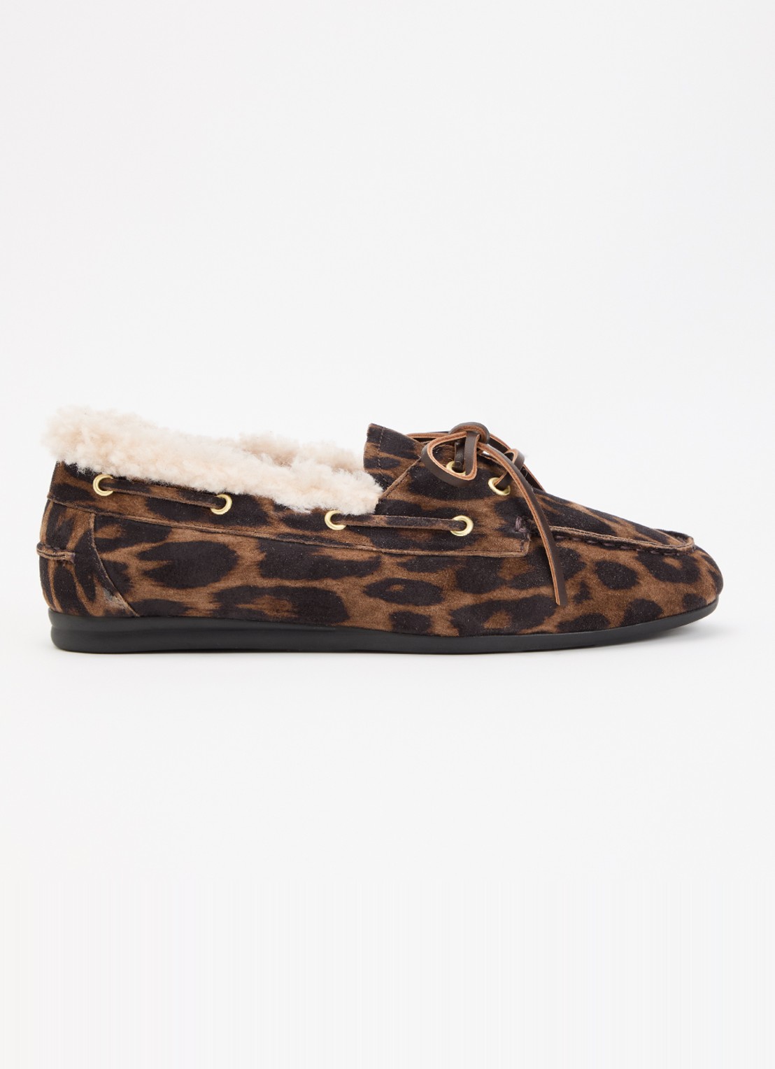 Toral Nahua bootschoen van suède panterprint - voorkant 5 bruin