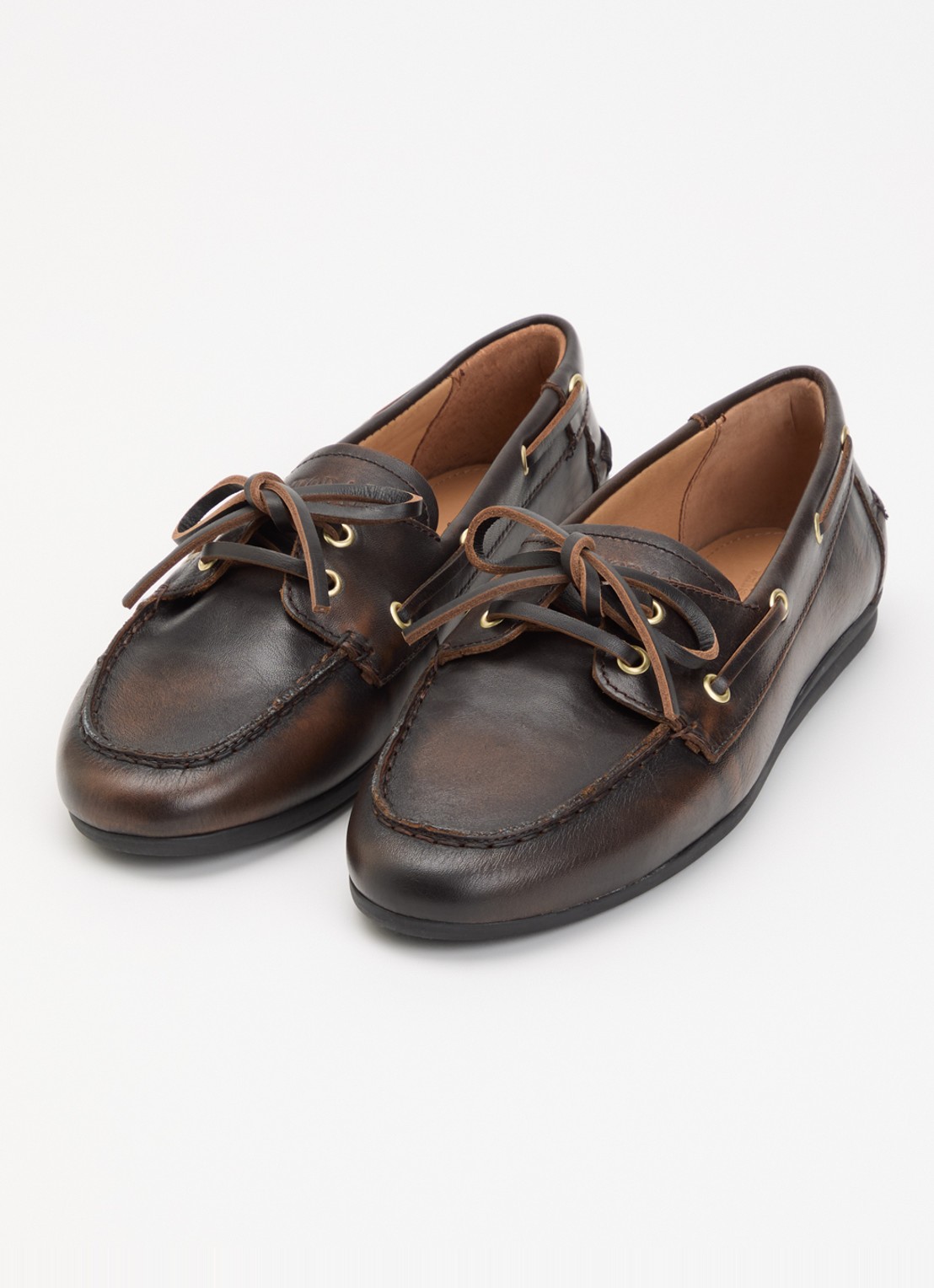 Toral Nahua loafers van leer  - detail 3 donkerbruin