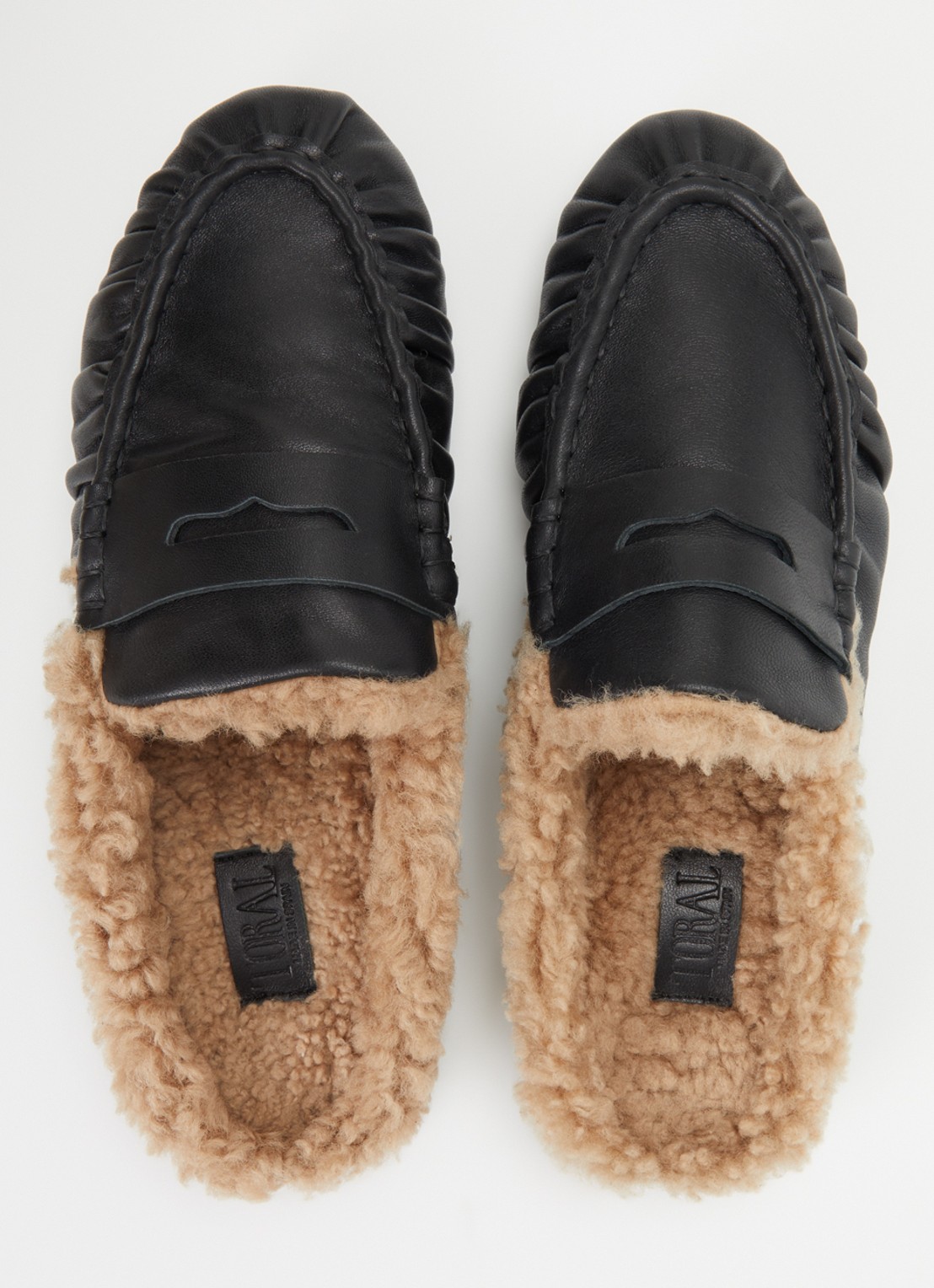 Toral Piper Winter loafer van leer  - detail 3 zwart
