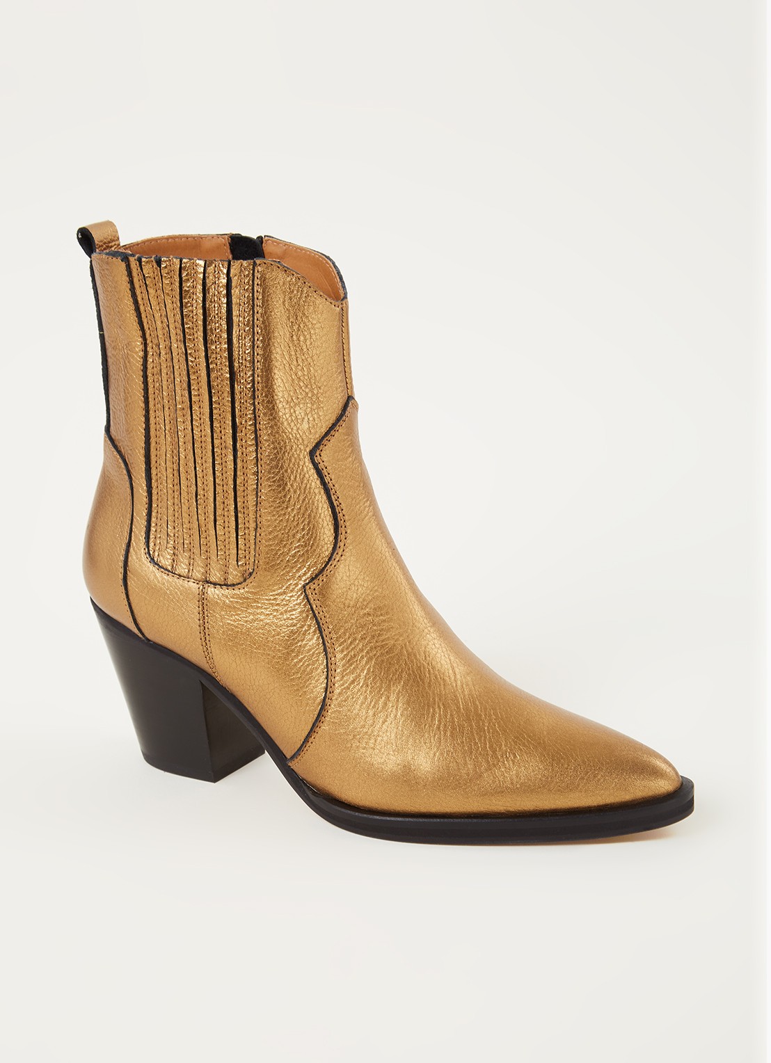 Toral Rebecca cowboylaars van leer - voorkant goud