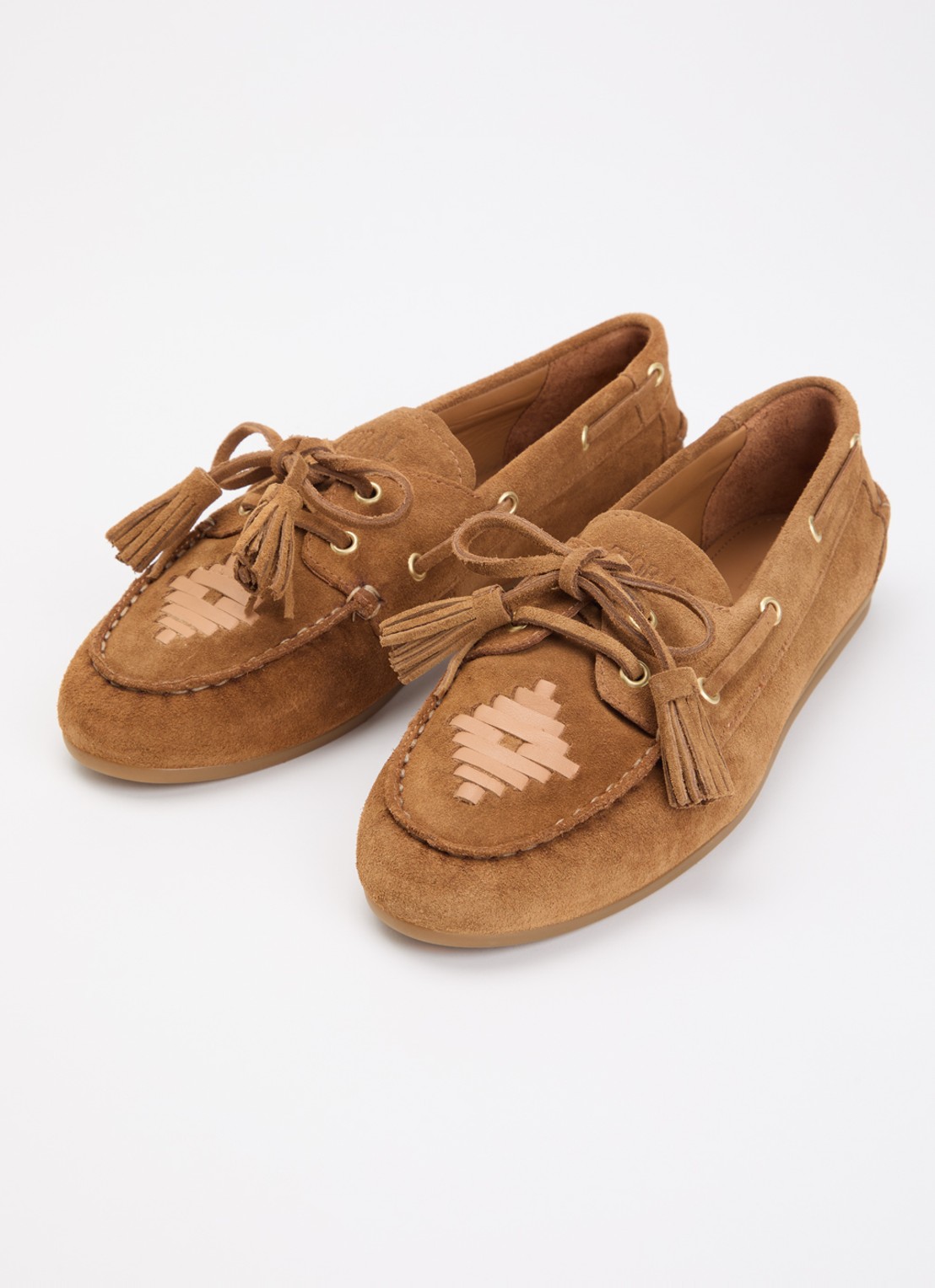 Toral Shima mocassin van suède - detail 3 cognac