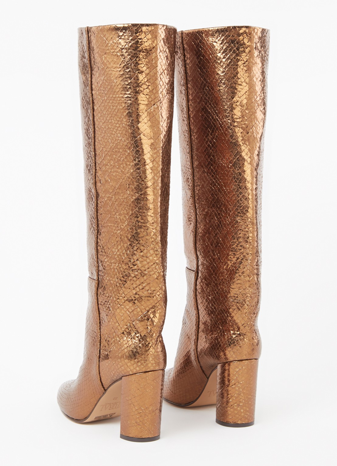 Toral Sofia laars van leer met metallic finish  - detail 2 brons