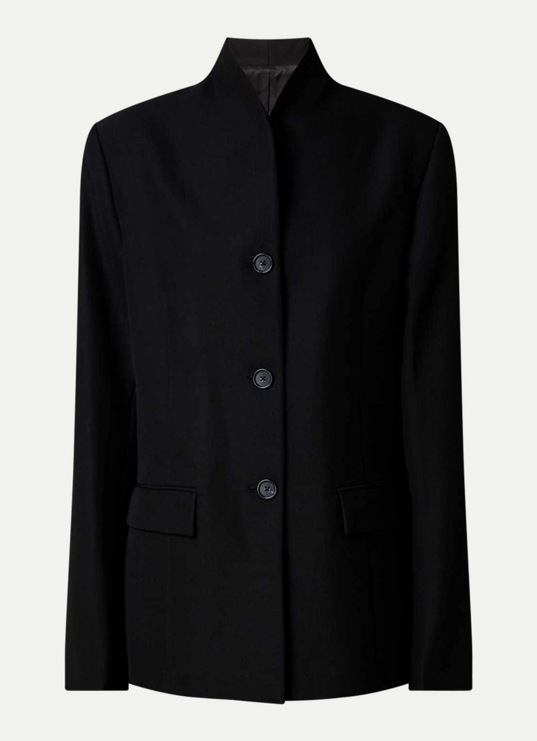 TOTEME Blazer in wolblend met klepzakken - voorkant zwart