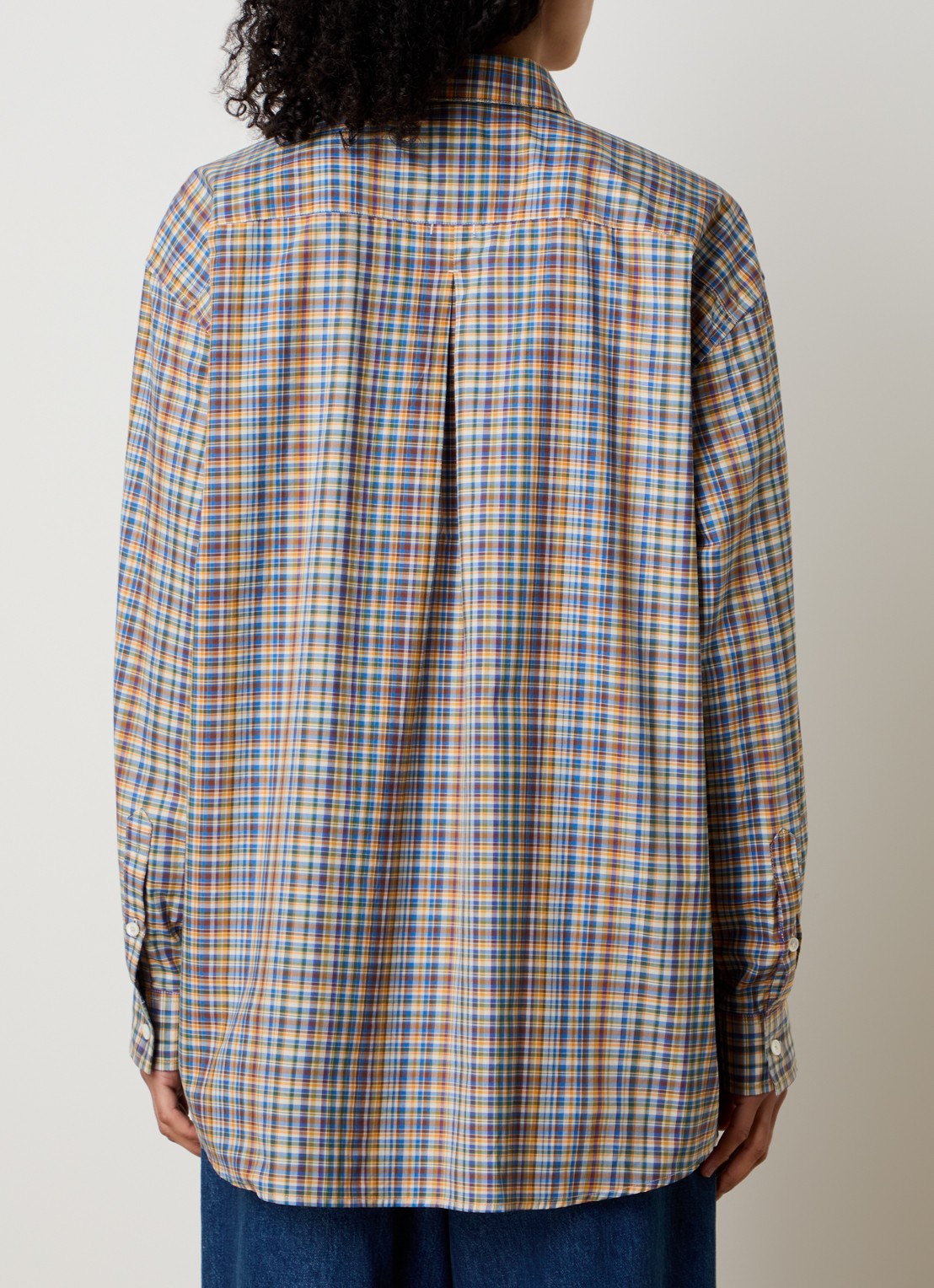 TOTEME Blouse met ruitdessin  - achterkant 3 okergeel