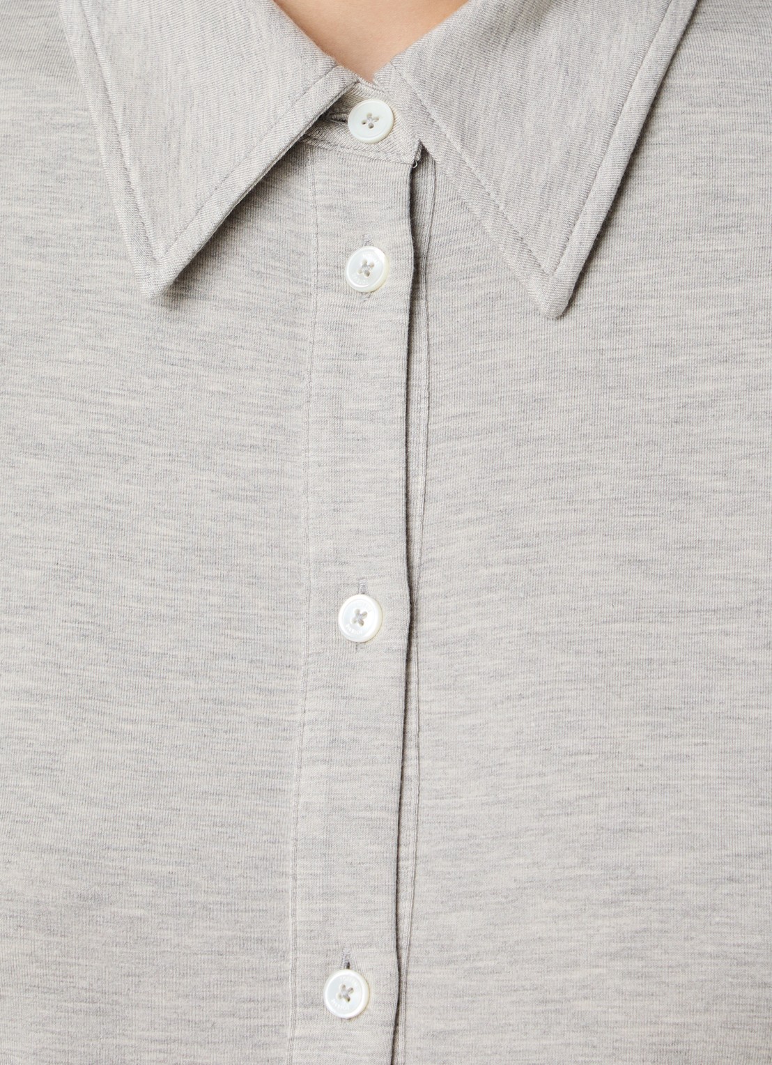 TOTEME Blouse van jersey met trompetmouw - detail 2 grijsmele